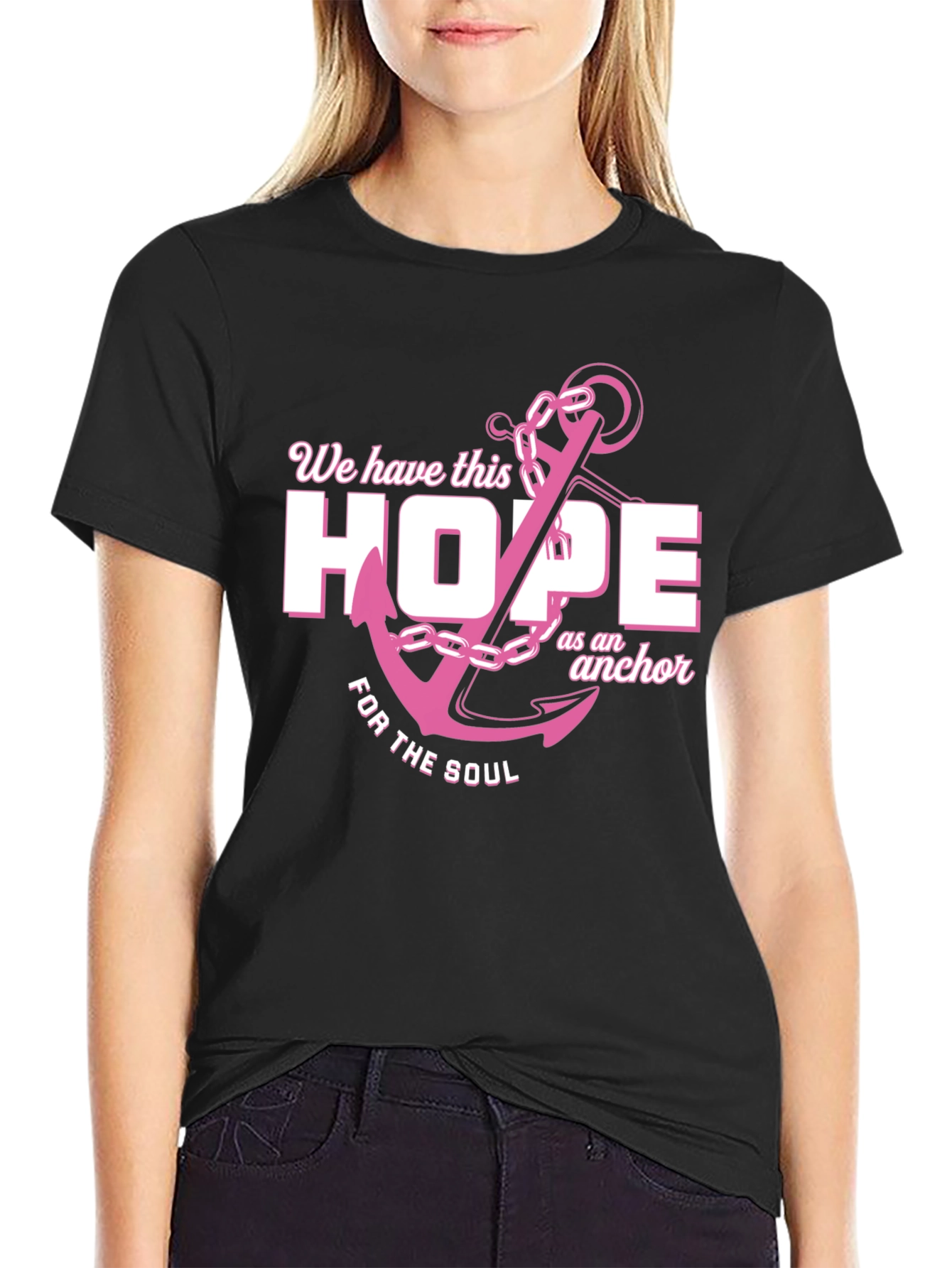 Hope Anchor T-Shirt - Black Graphic Tee