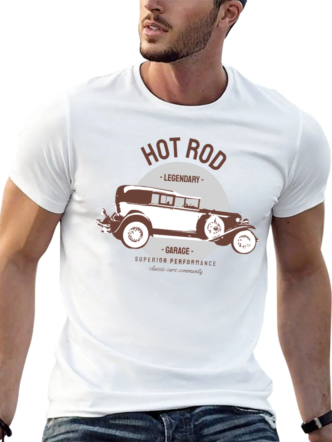 Hot Rod Garage T-Shirt - Classic Car Design