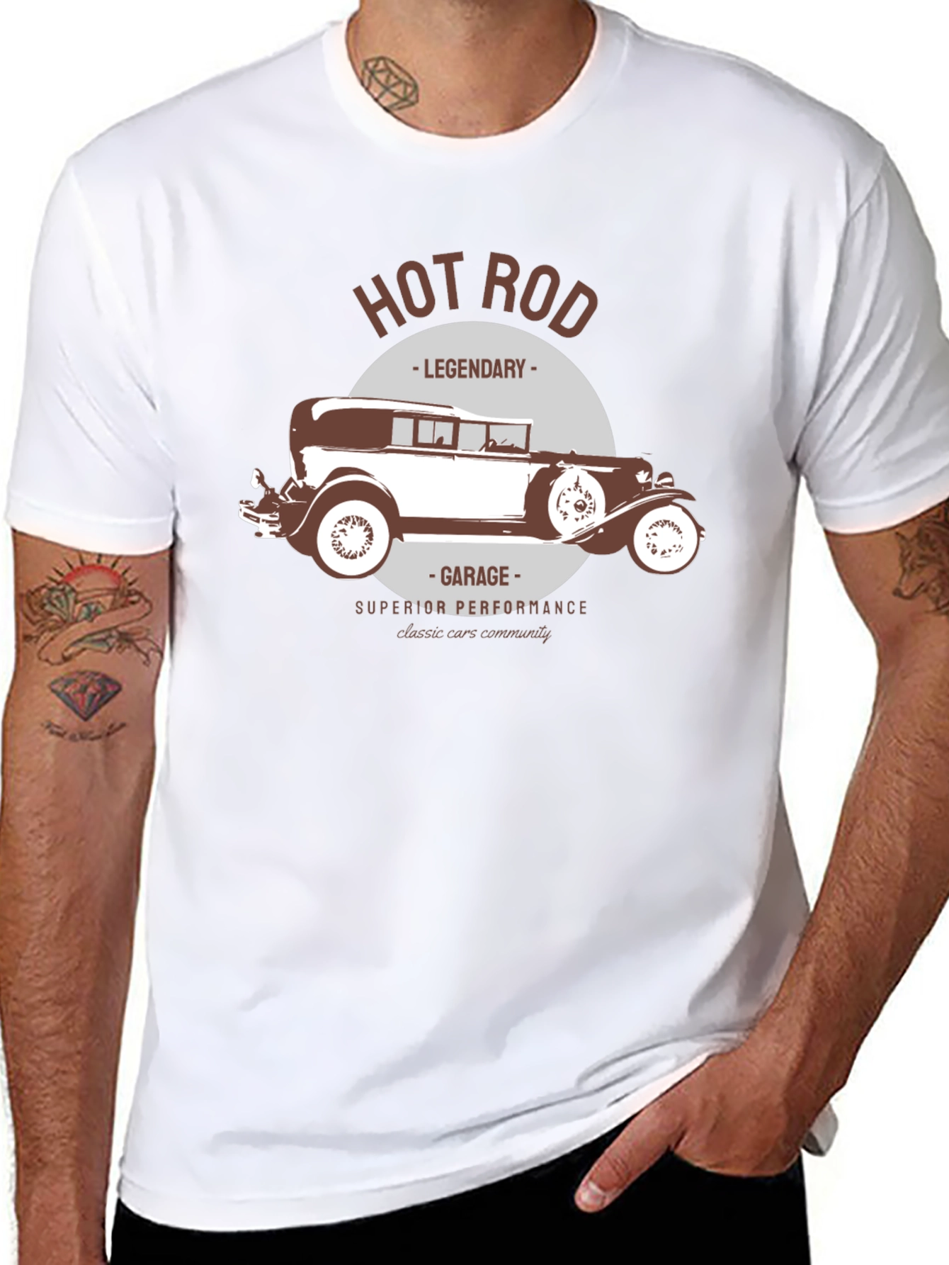 Hot Rod Garage T-Shirt - Classic Car Design