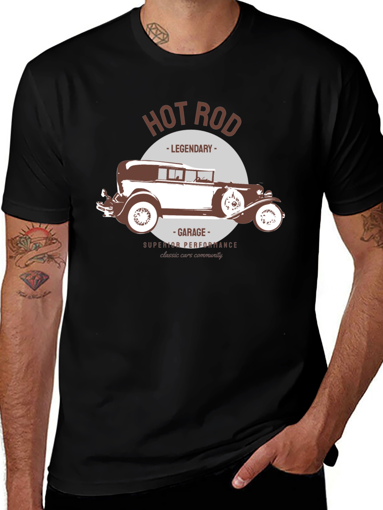 Hot Rod Garage T-Shirt - Classic Car Design