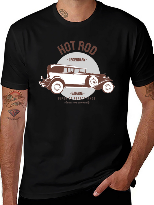 Hot Rod Garage T-Shirt - Classic Car Design
