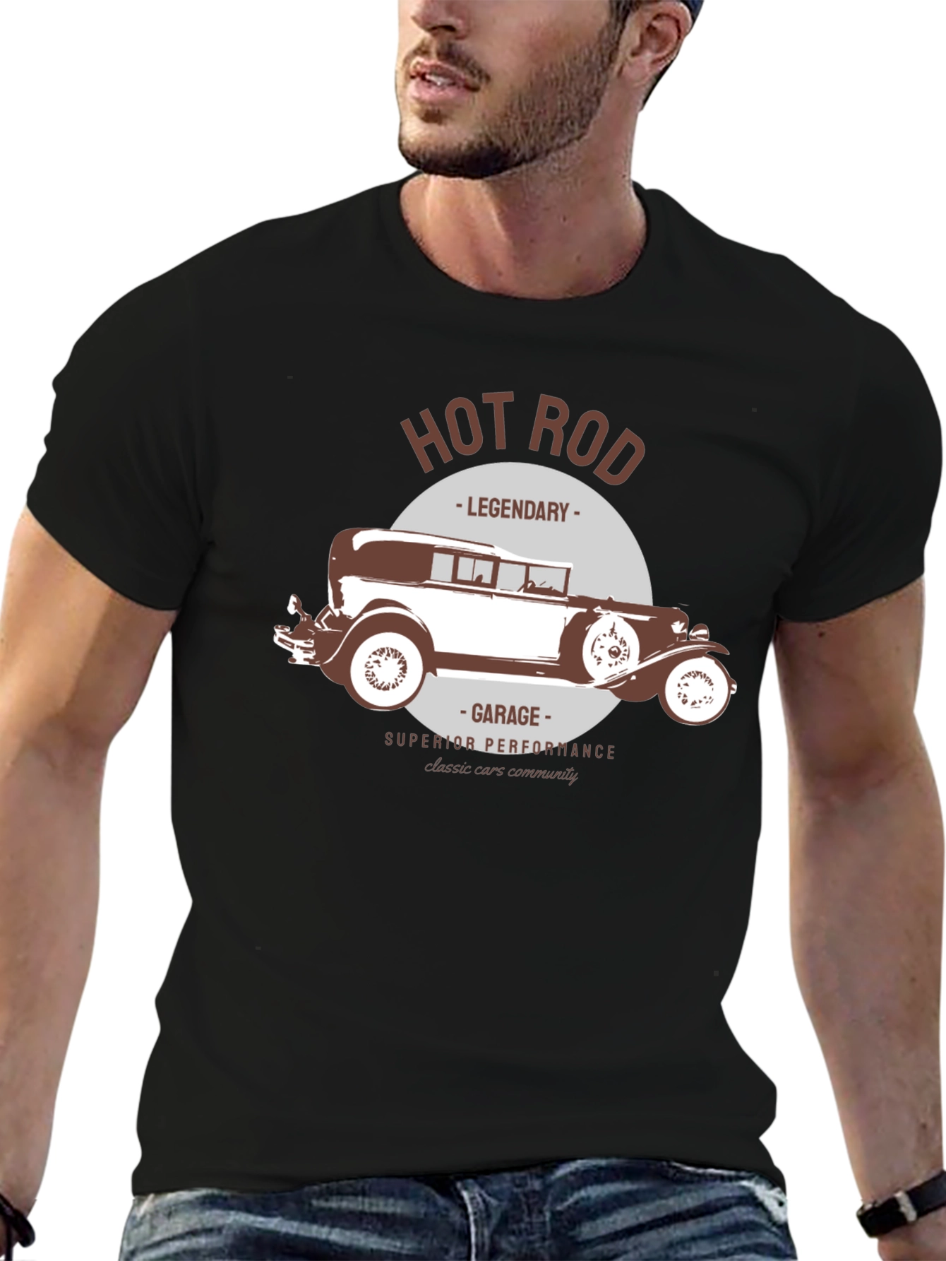 Hot Rod Garage T-Shirt - Classic Car Design