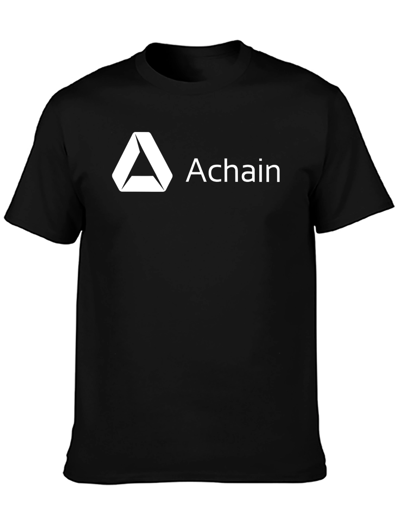 Achain Black T-Shirt - Crypto Enthusiast Apparel