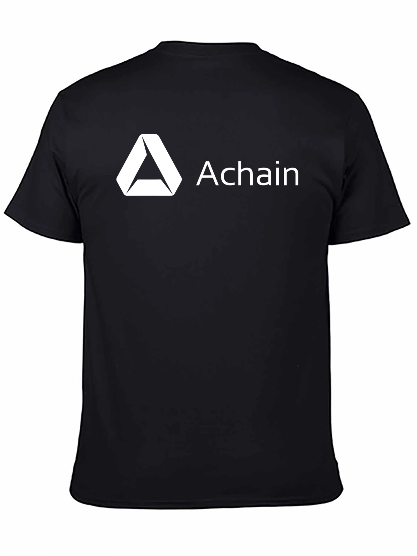 Achain Black T-Shirt - Crypto Enthusiast Apparel