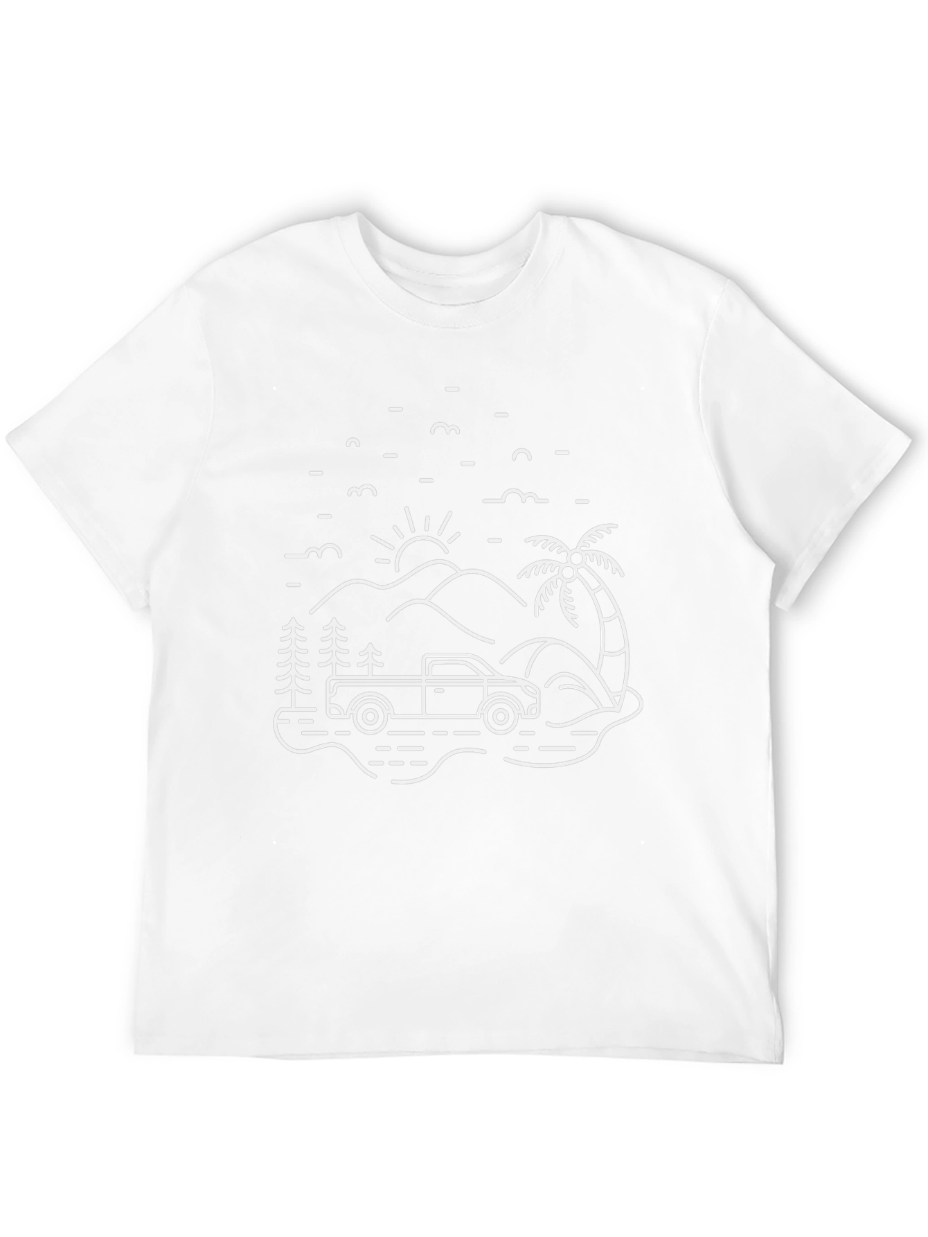 Adventure Truck Graphic Tee - Black Cotton T-Shirt