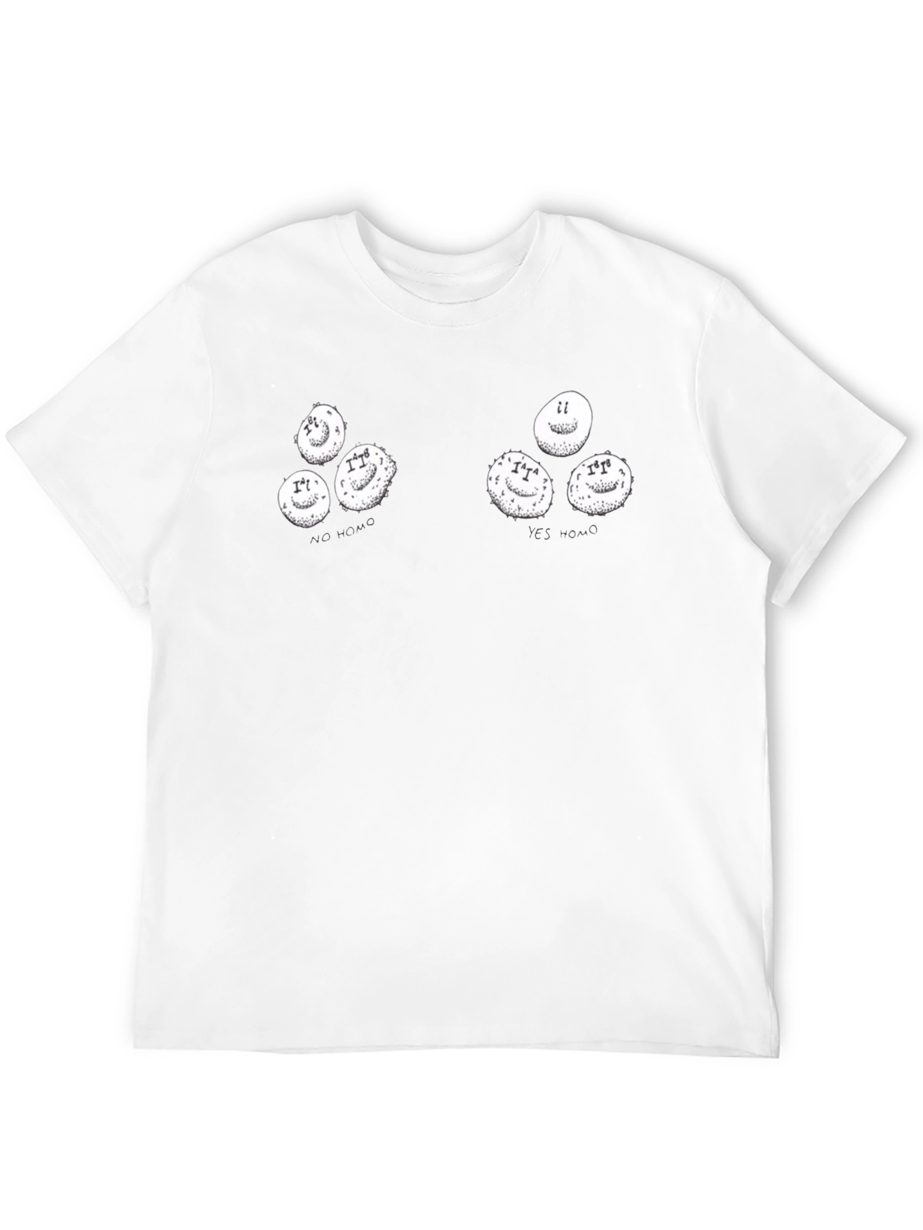 Humorous Yes Homo & No Homo Graphic T-Shirt
