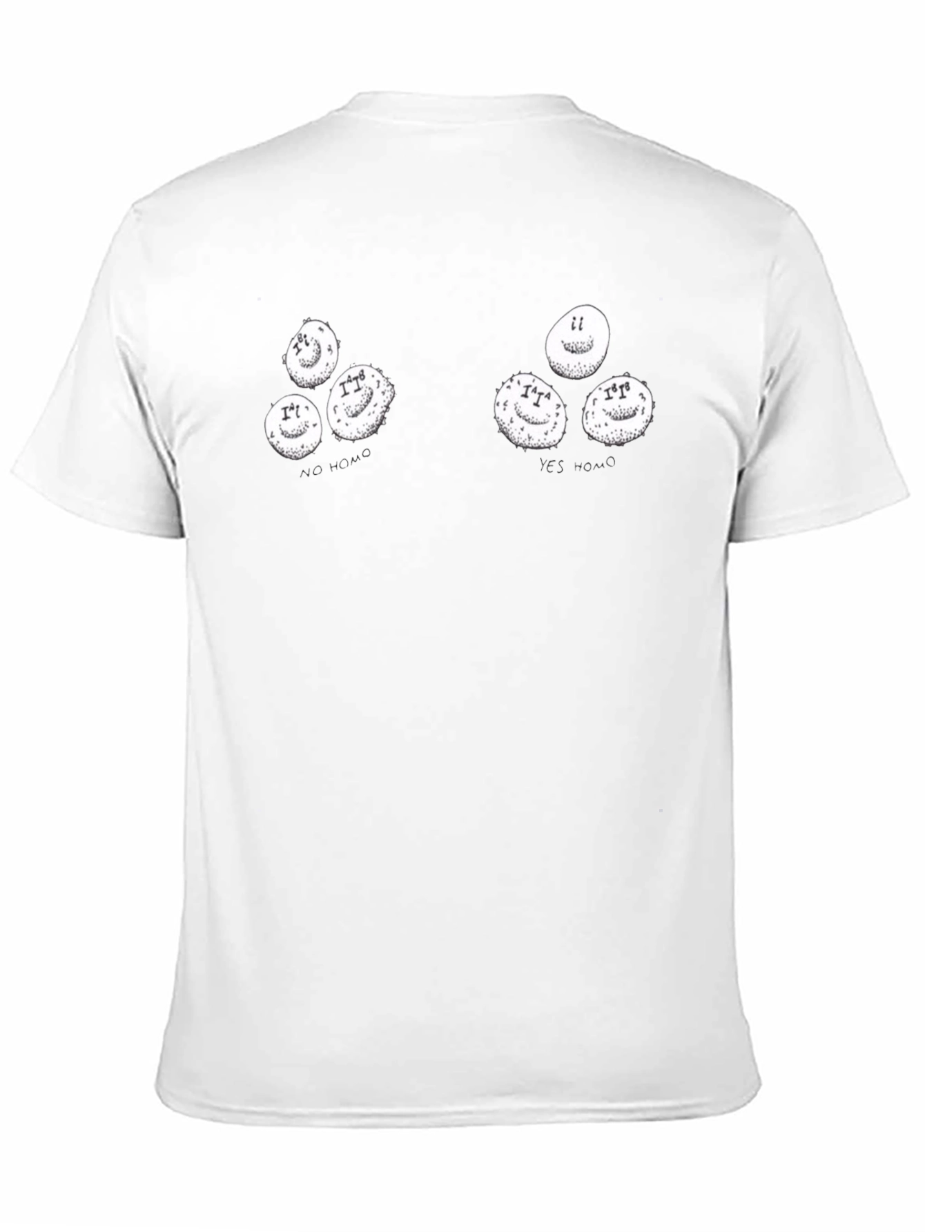 Humorous Yes Homo & No Homo Graphic T-Shirt