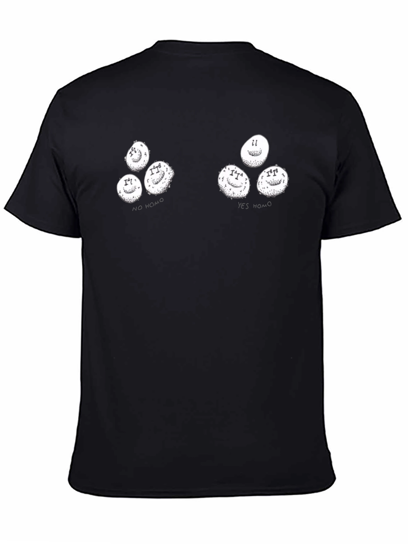 Humorous Yes Homo & No Homo Graphic T-Shirt