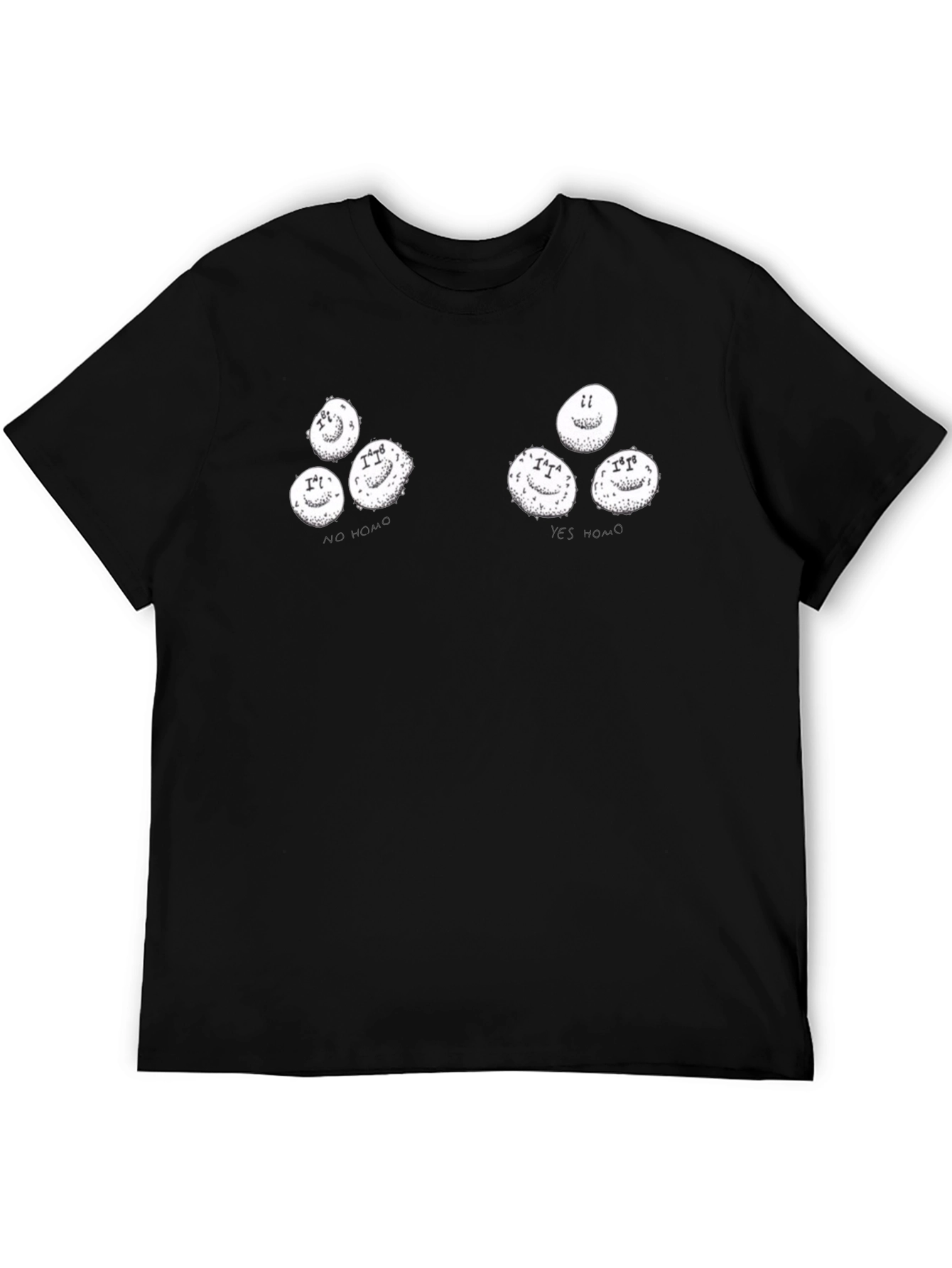 Humorous Yes Homo & No Homo Graphic T-Shirt