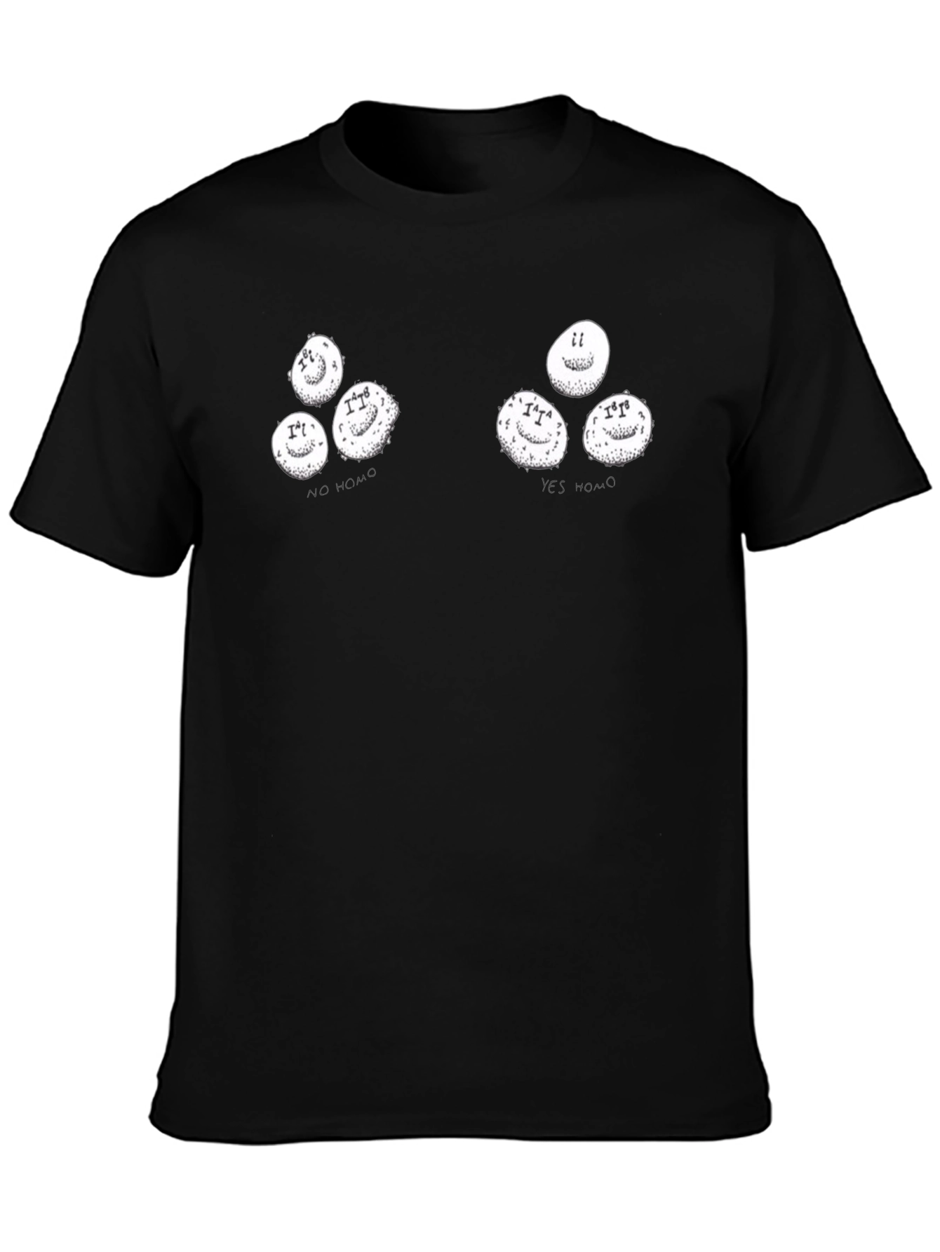 Humorous Yes Homo & No Homo Graphic T-Shirt