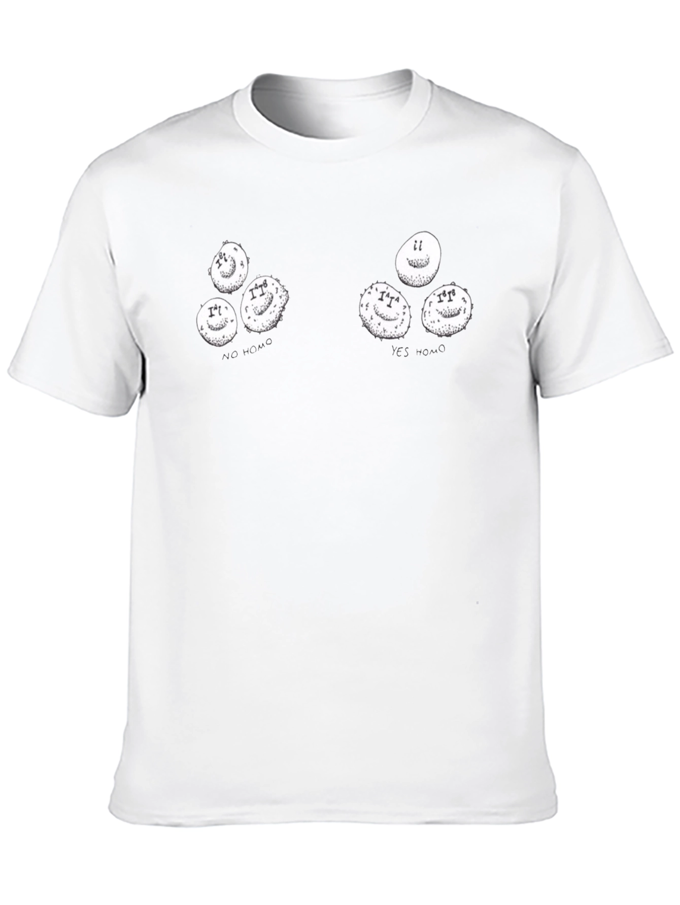 Humorous Yes Homo & No Homo Graphic T-Shirt