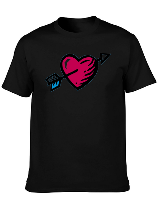 Heart Arrow T-Shirt - Trendy Graphic Tee for Men