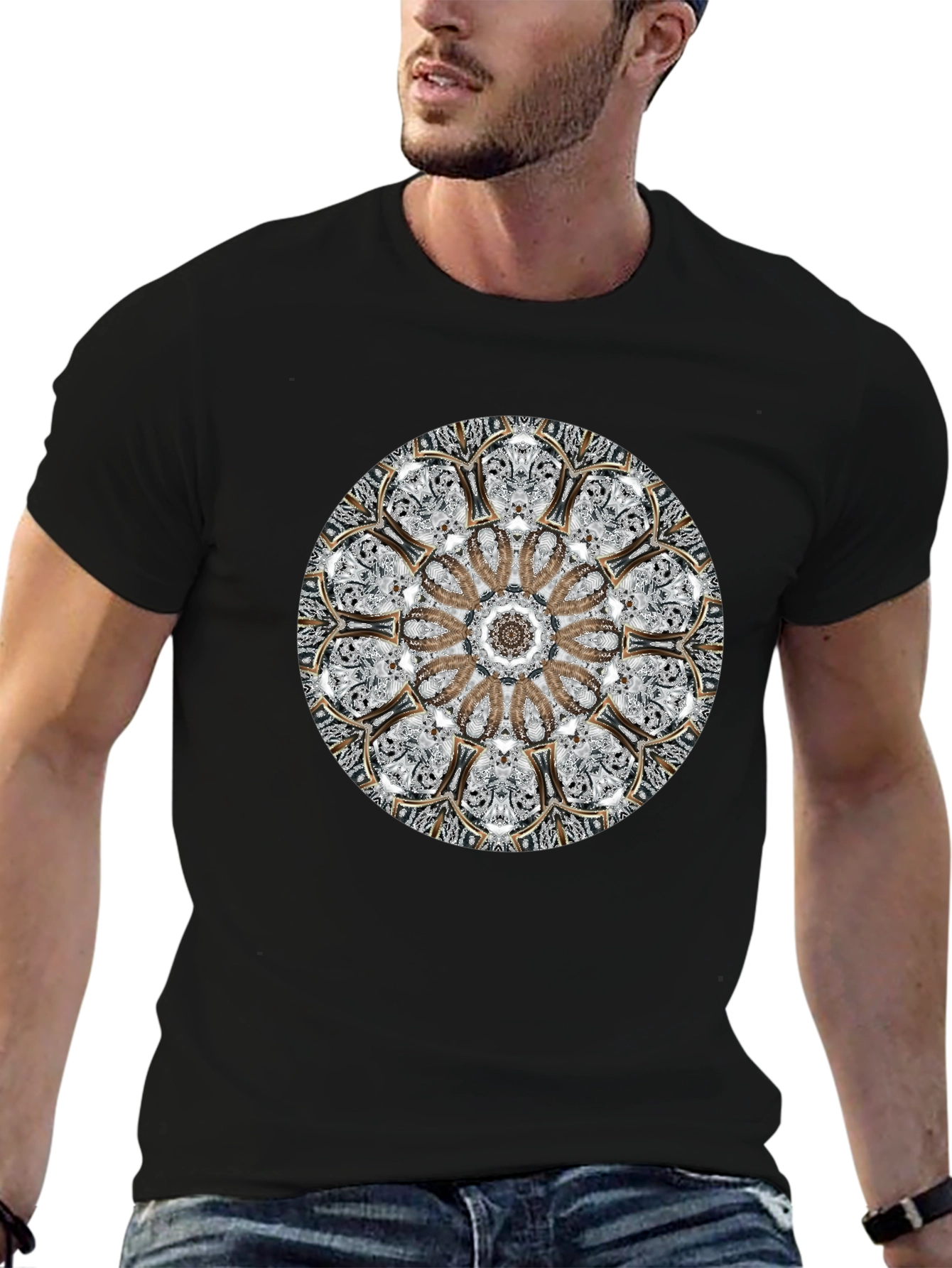 Abstract Mandala Graphic Print T-Shirt