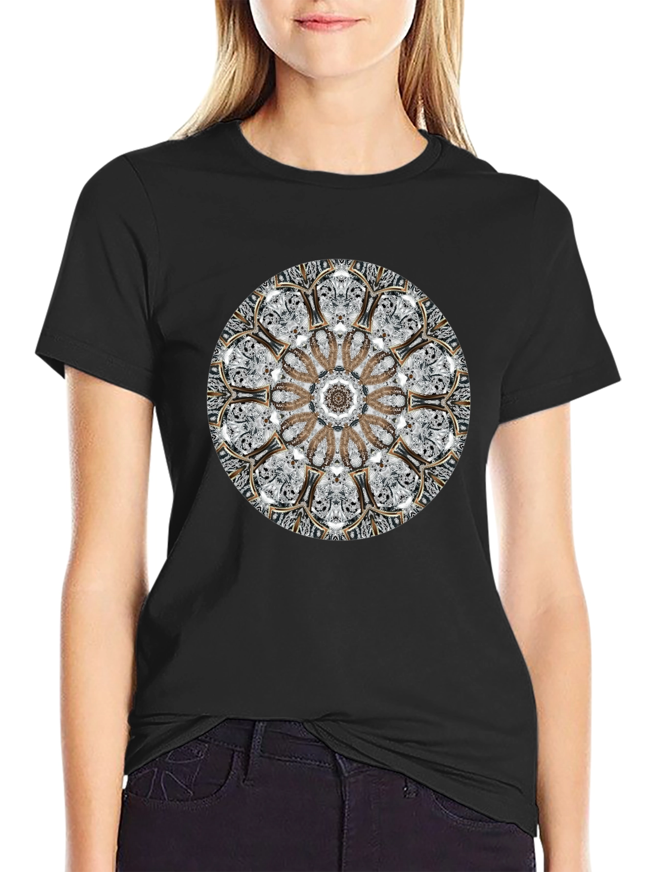 Abstract Mandala Graphic Print T-Shirt