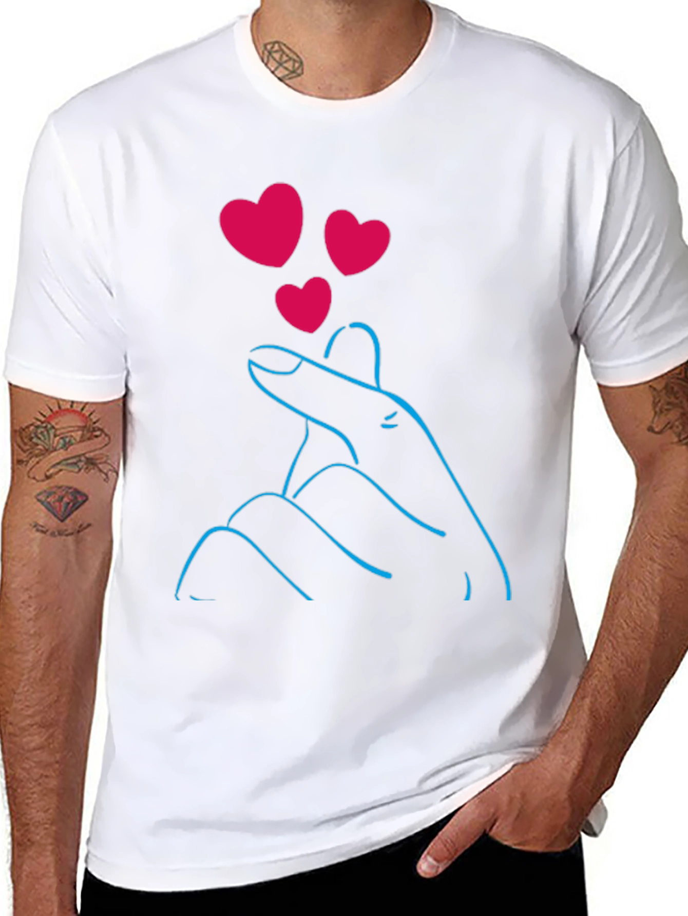 Heart Hand Gesture Graphic Tee