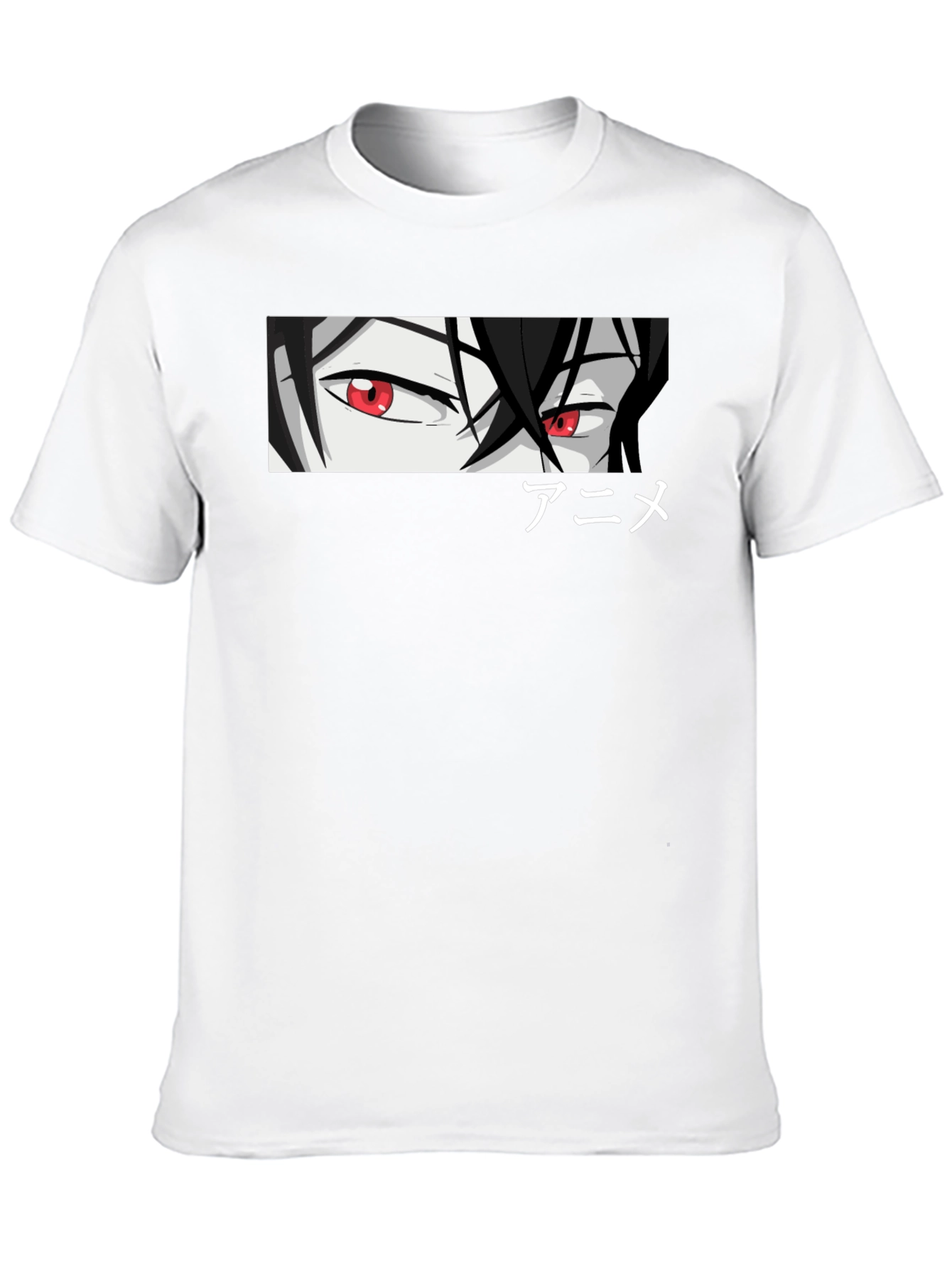 Anime Eyes Graphic Black T-Shirt