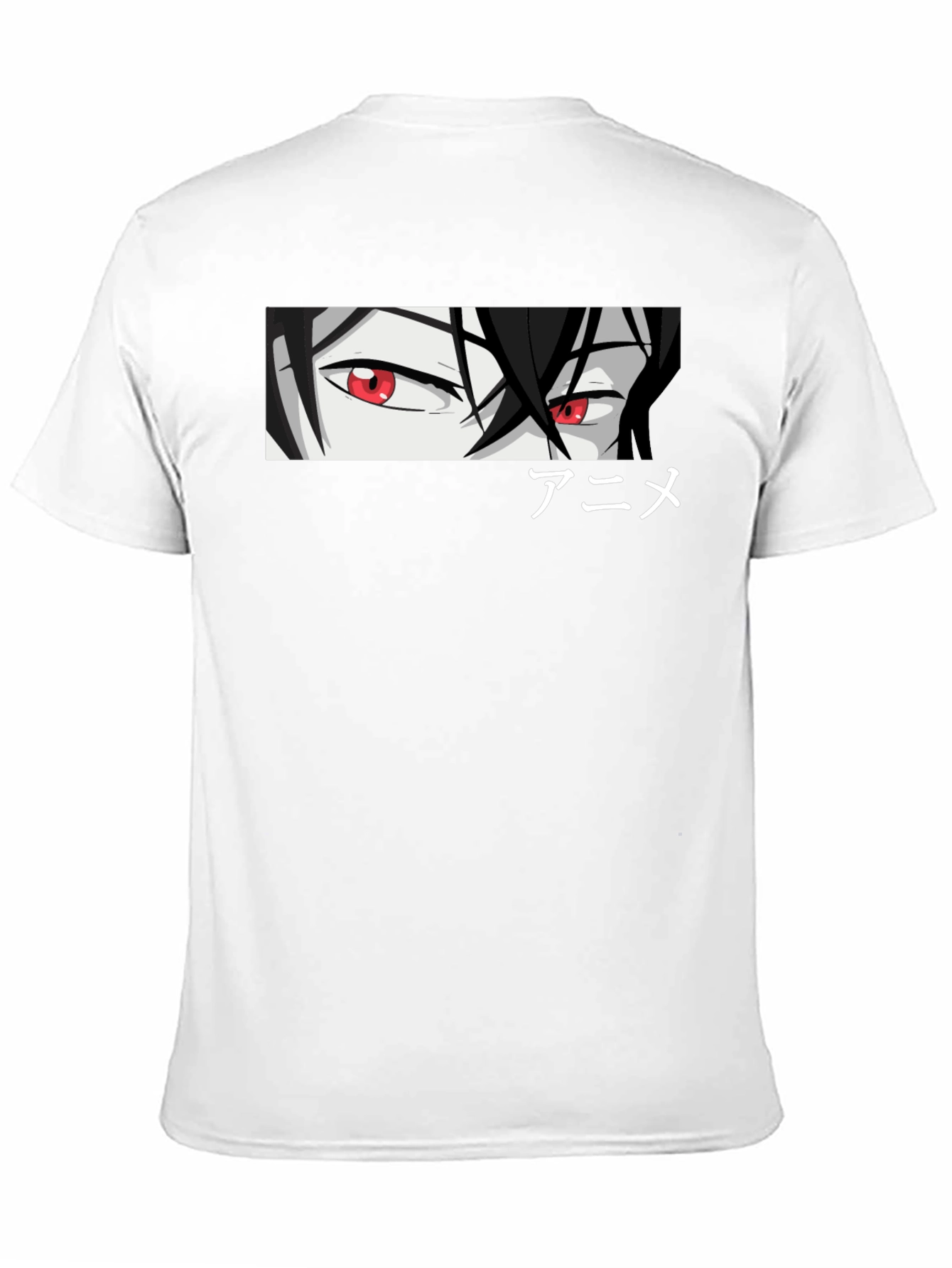 Anime Eyes Graphic Black T-Shirt