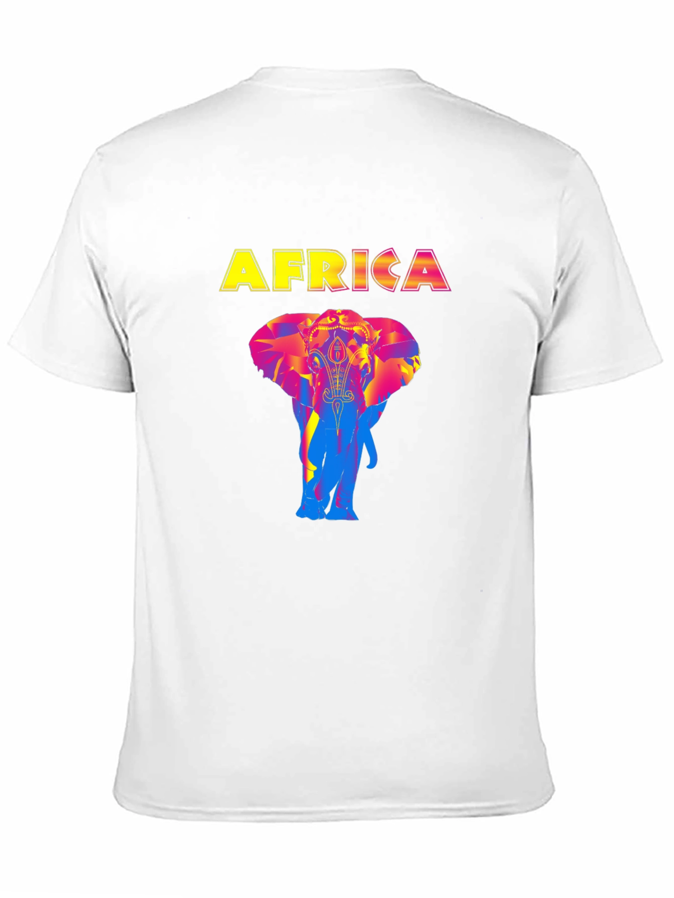 Africa Elephant Graphic Print Black T-Shirt
