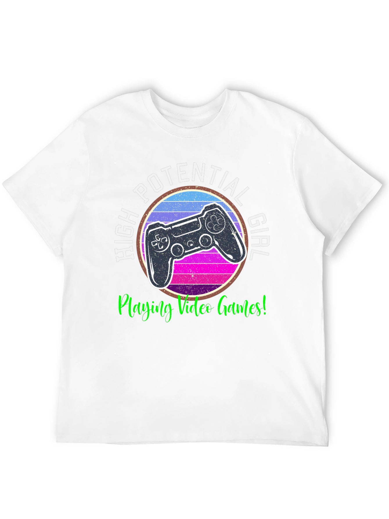 High Potential Gamer Girl Black T-Shirt