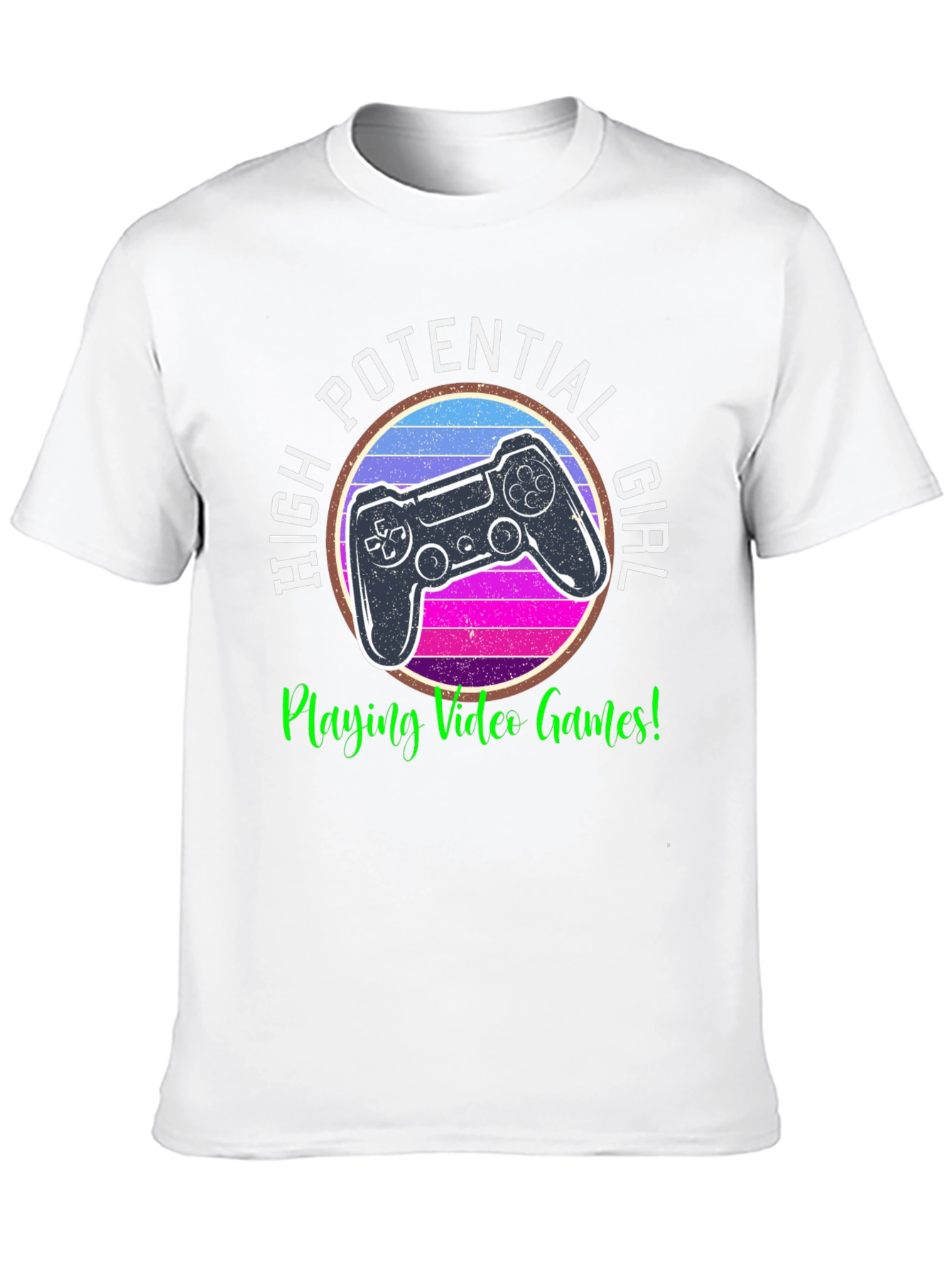 High Potential Gamer Girl Black T-Shirt
