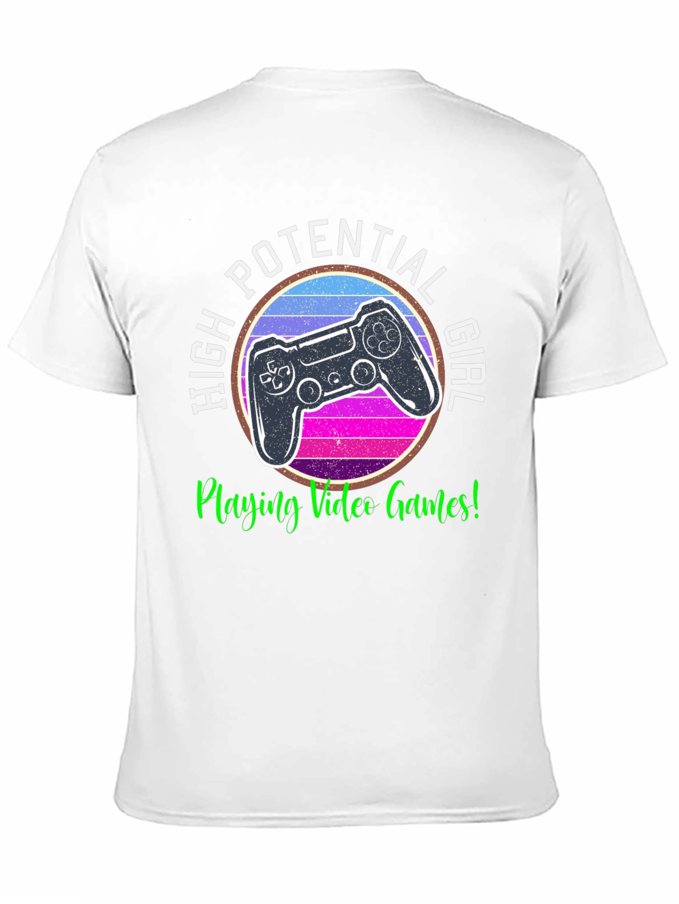 High Potential Gamer Girl Black T-Shirt