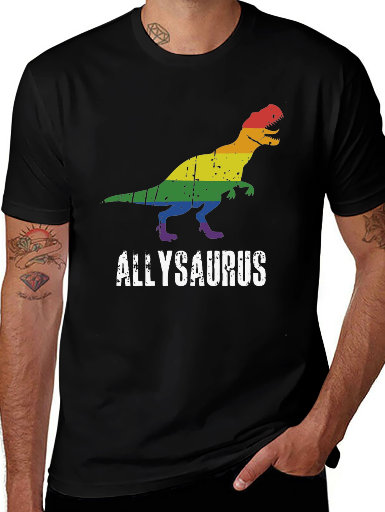 AllySaurus Pride T-Shirt - LGBTQ Support