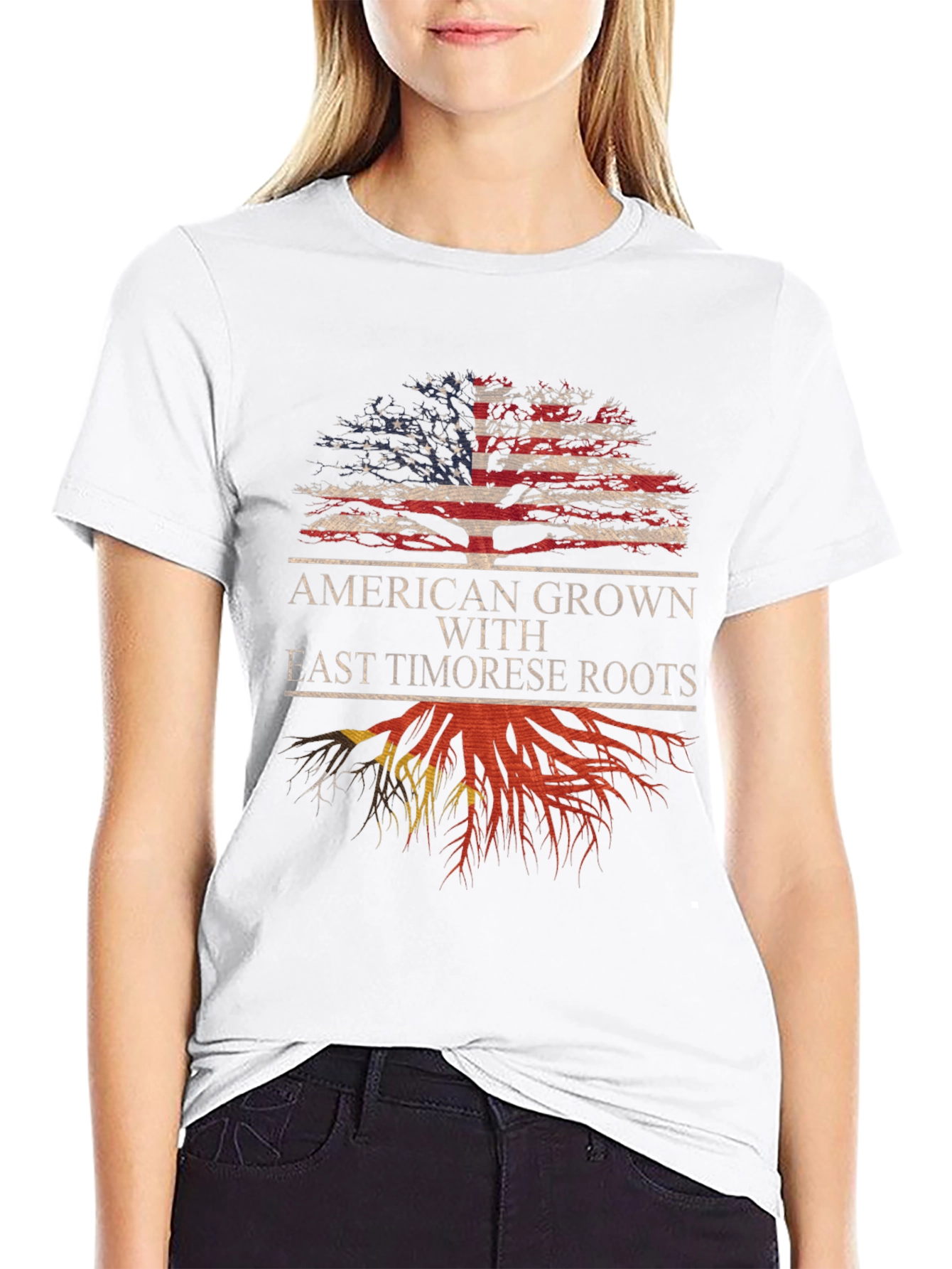 American Grown East Timorese Roots Graphic Tee
