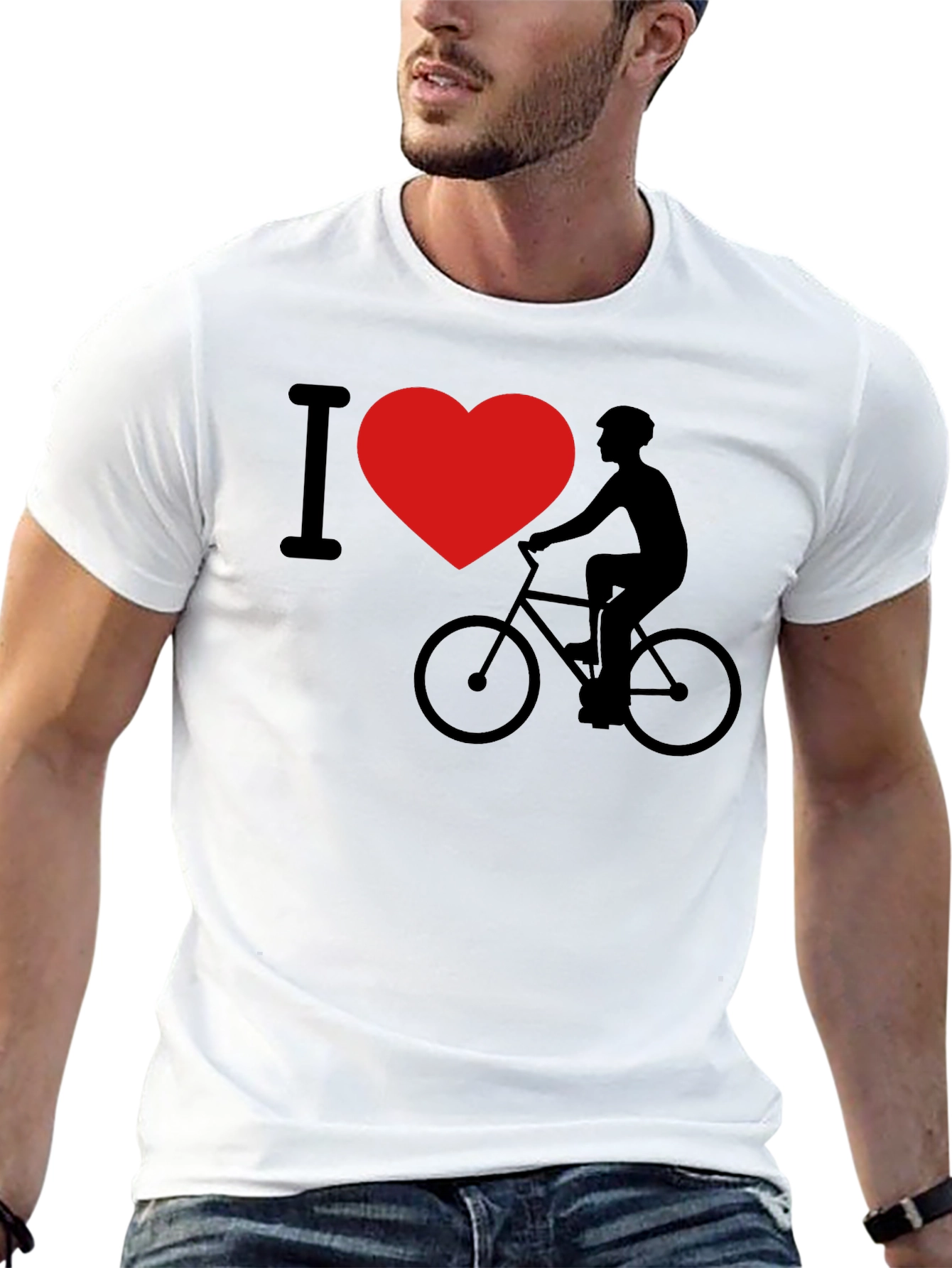 I Heart Biking Graphic T-Shirt