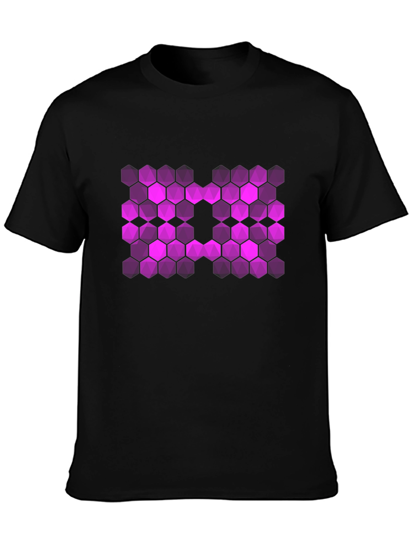Hex Pattern T-Shirt - Bold Graphic Tee