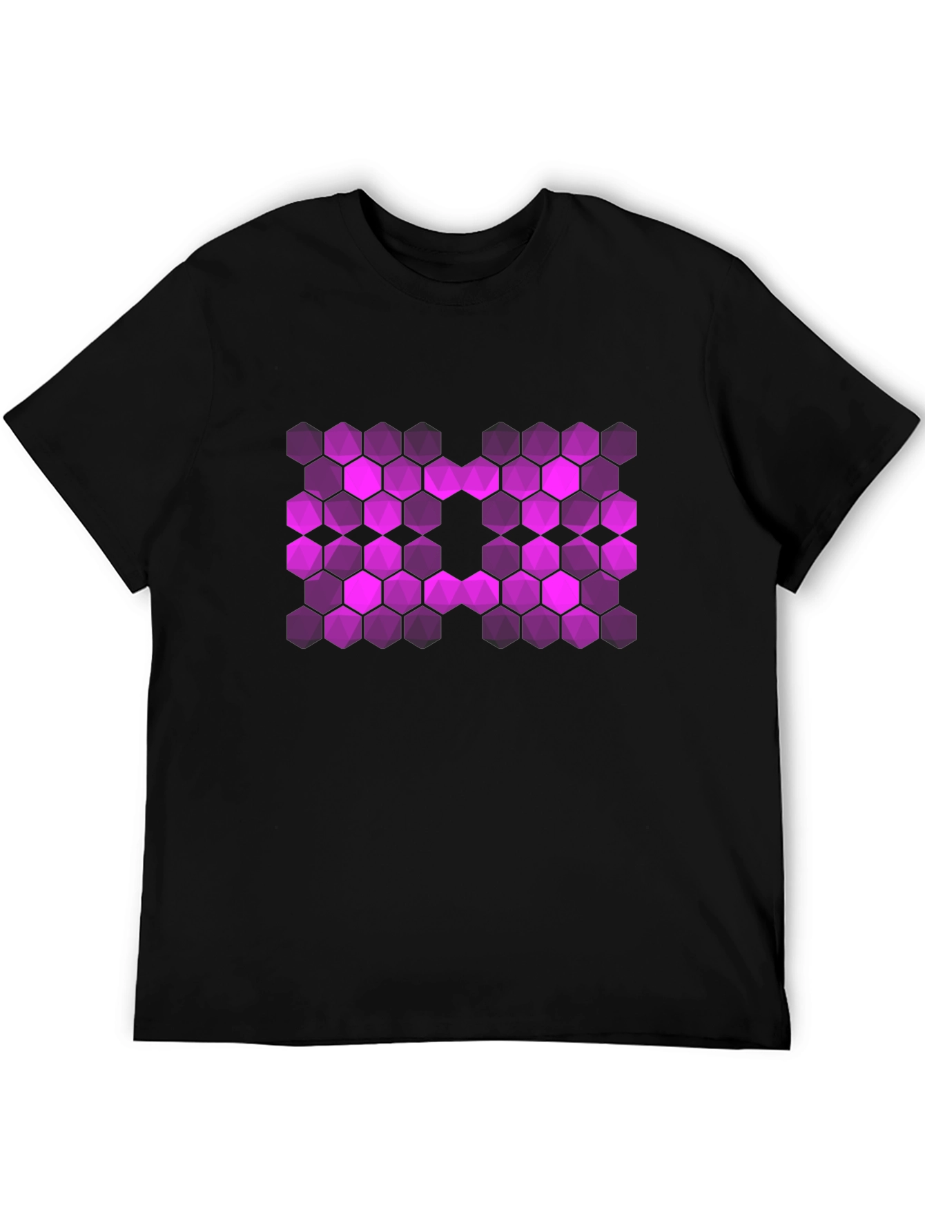 Hex Pattern T-Shirt - Bold Graphic Tee