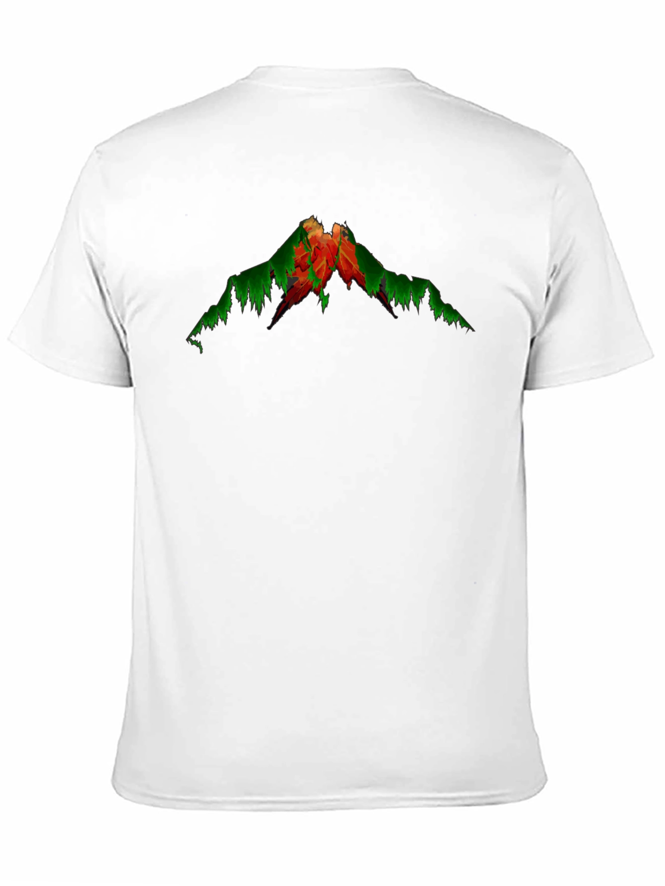 Abstract Mountain Graphic Tee - Black
