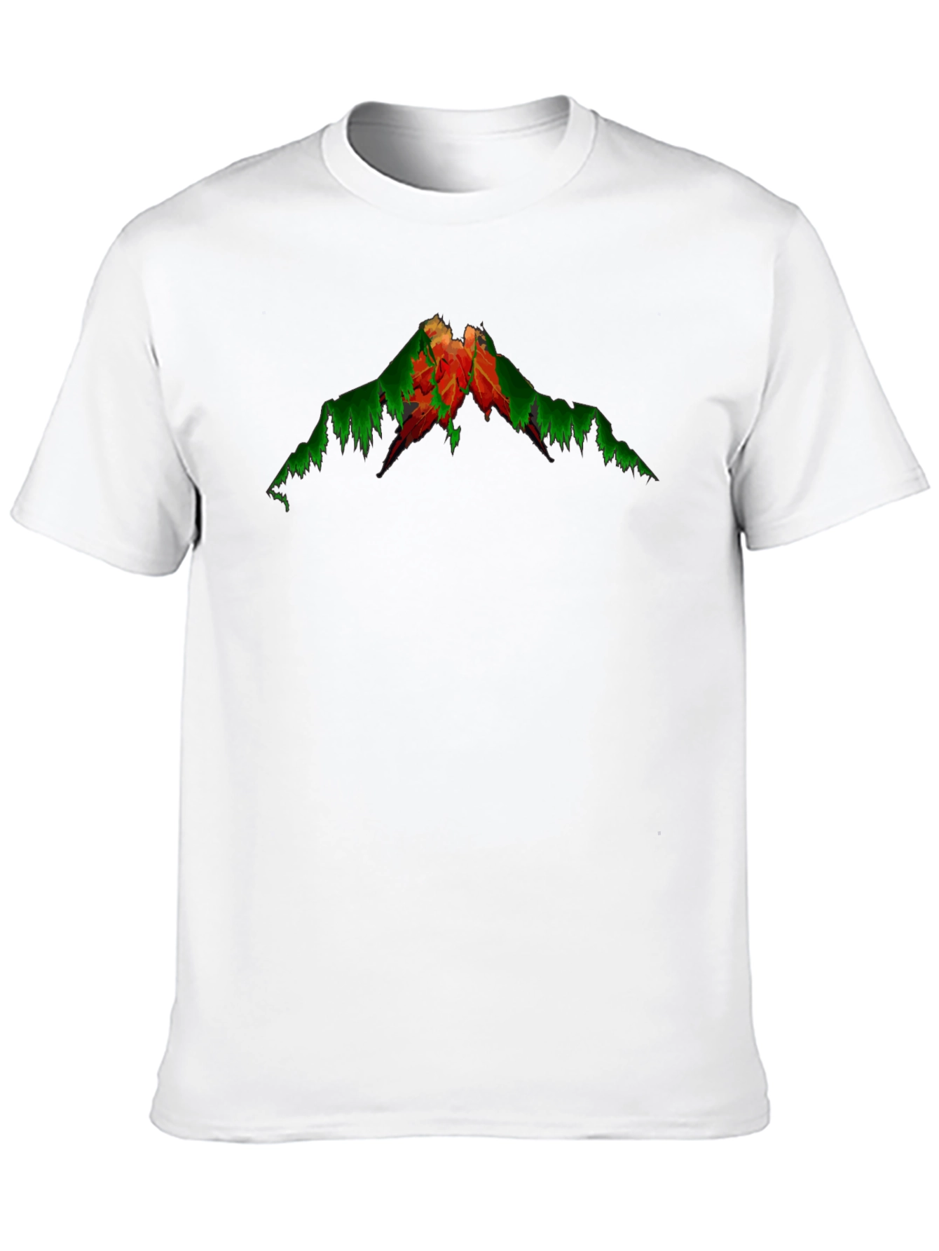 Abstract Mountain Graphic Tee - Black