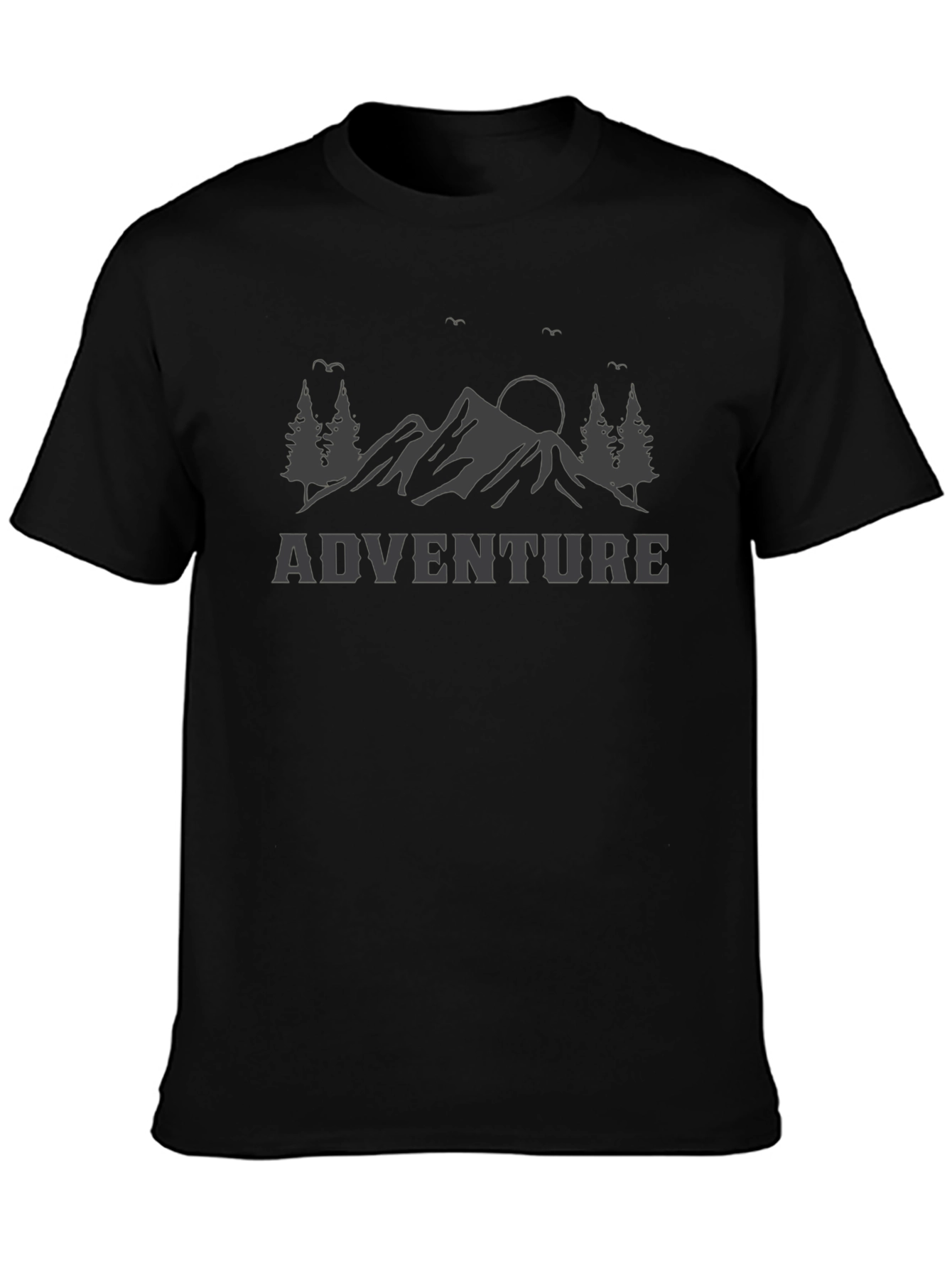 Adventure Awaits Graphic Tee - Nature Mountain Design