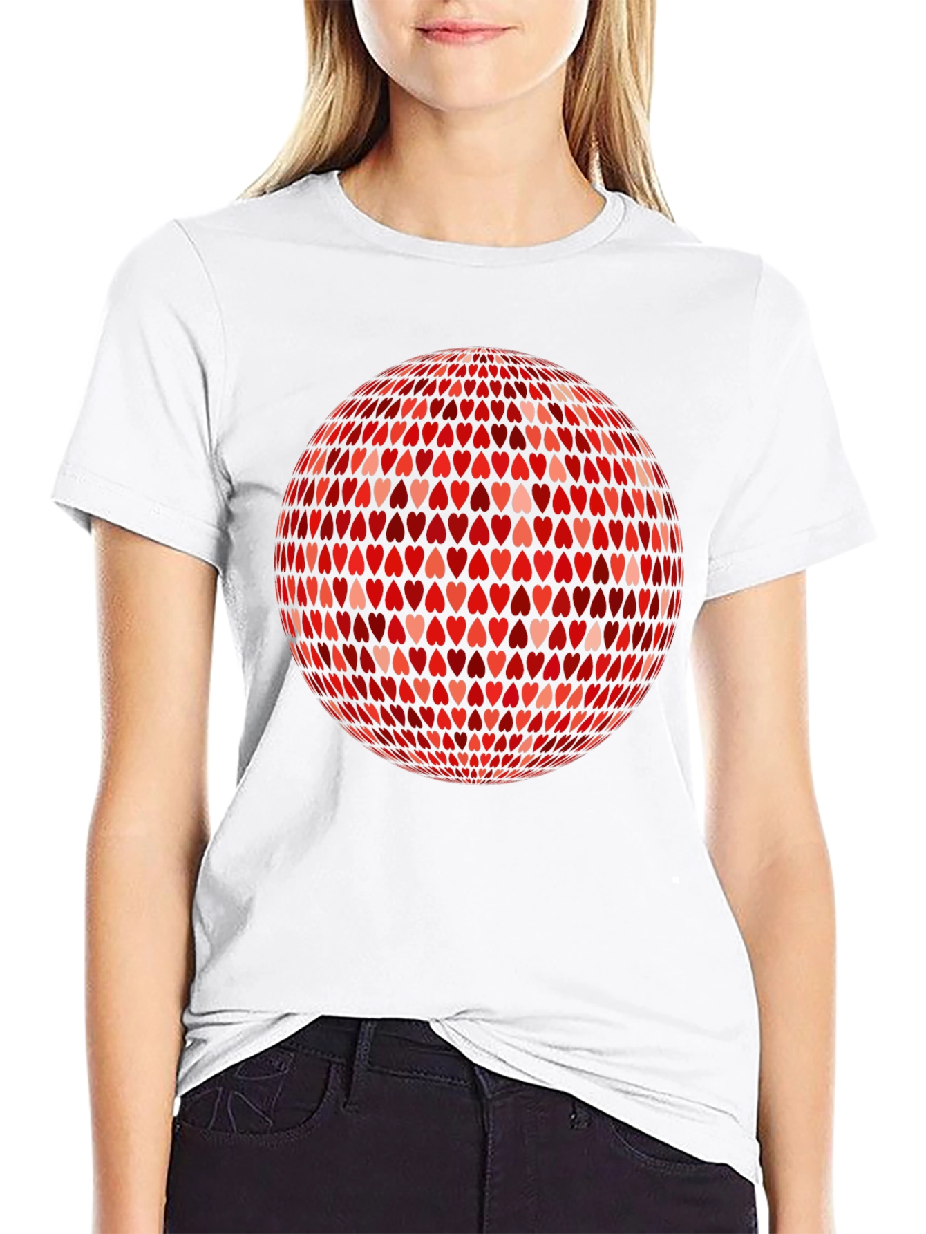 Heart Disco Ball Graphic Tee