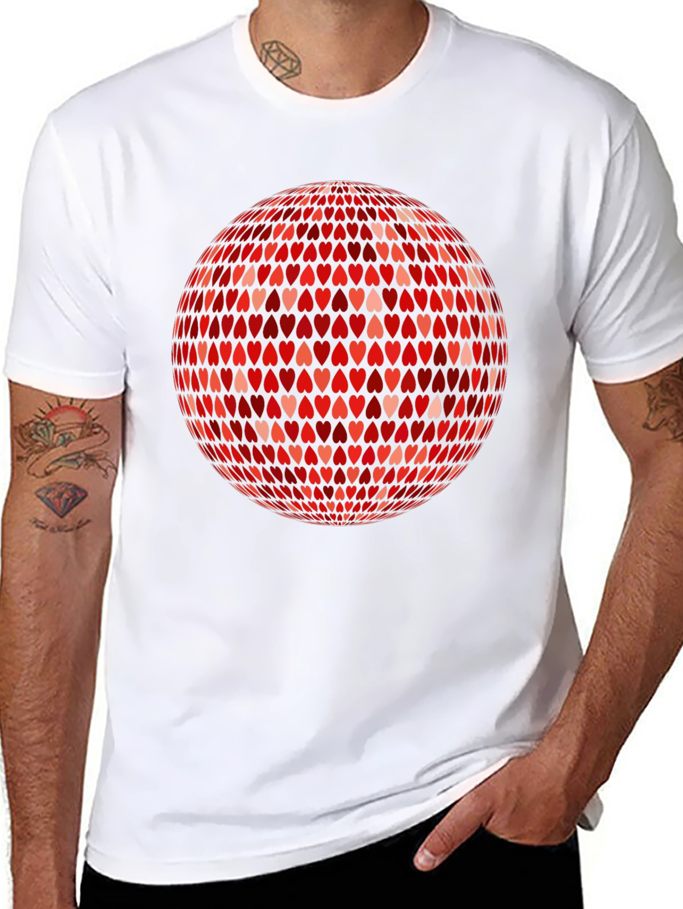 Heart Disco Ball Graphic Tee