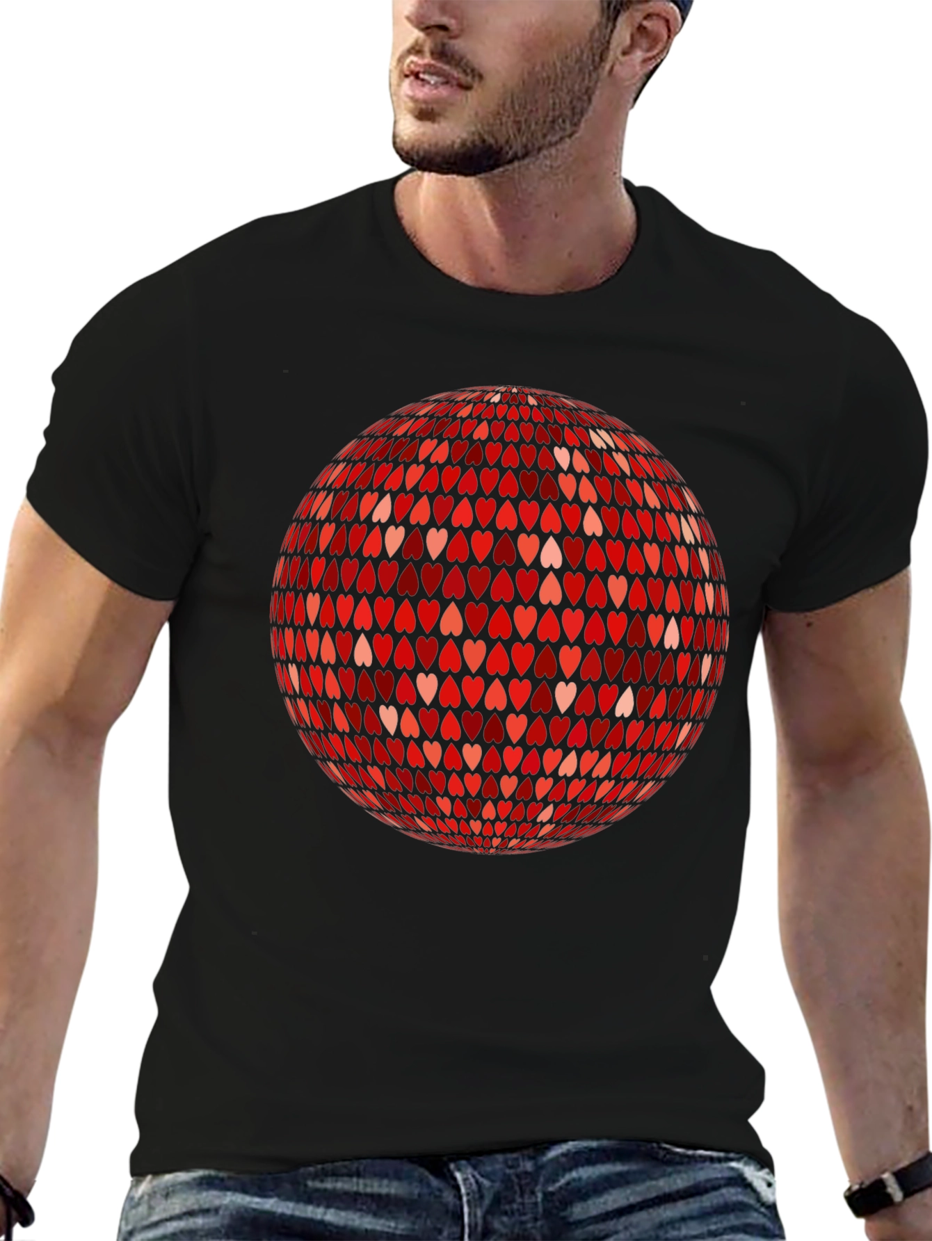 Heart Disco Ball Graphic Tee