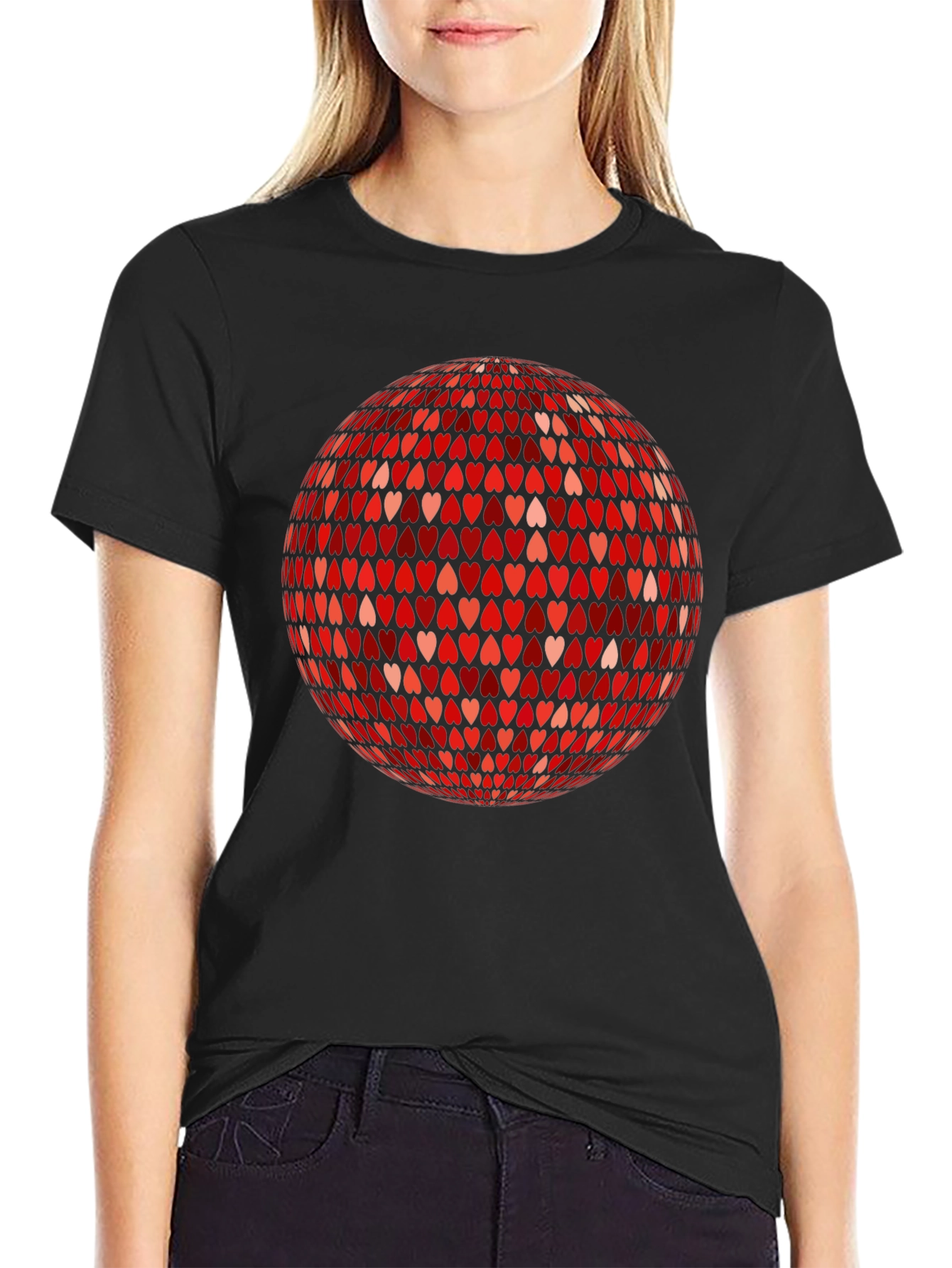 Heart Disco Ball Graphic Tee
