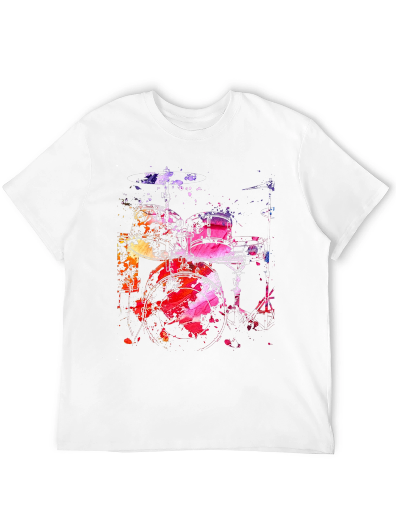 Abstract Drum Set Graphic Tee - Mens Black T-Shirt