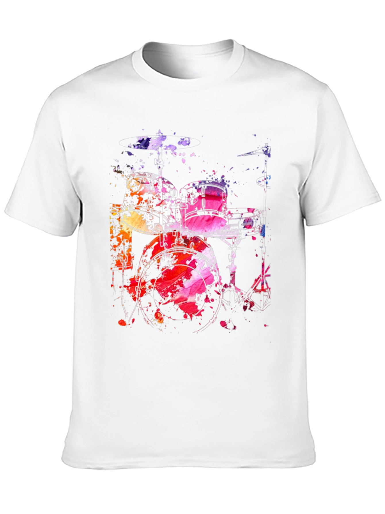 Abstract Drum Set Graphic Tee - Mens Black T-Shirt
