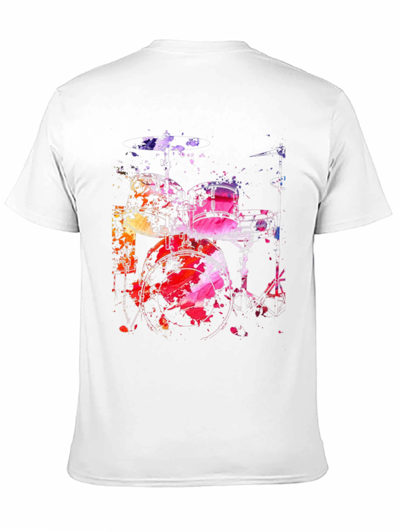 Abstract Drum Set Graphic Tee - Mens Black T-Shirt
