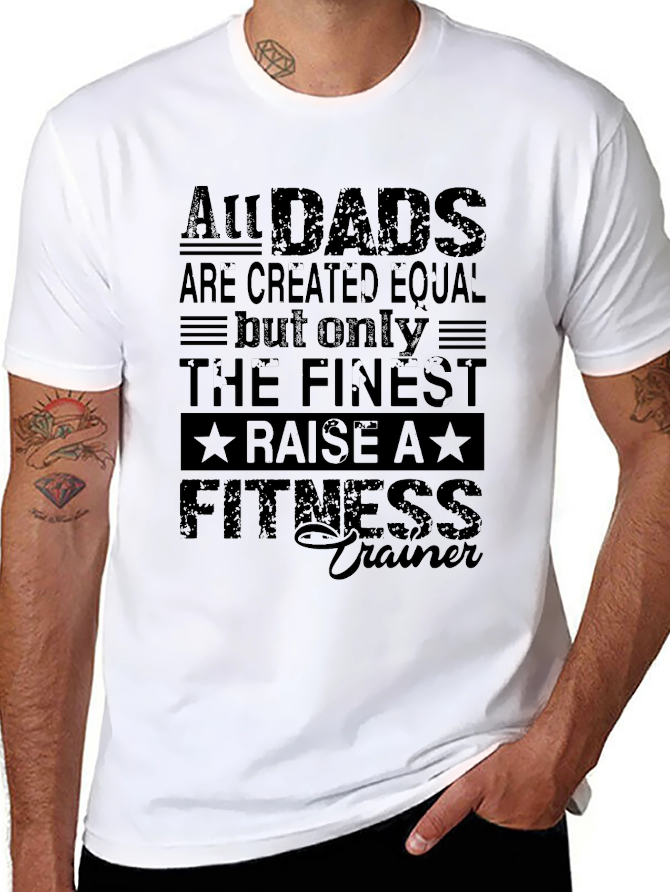 All Dads Raise a Fitness Trainer T-Shirt