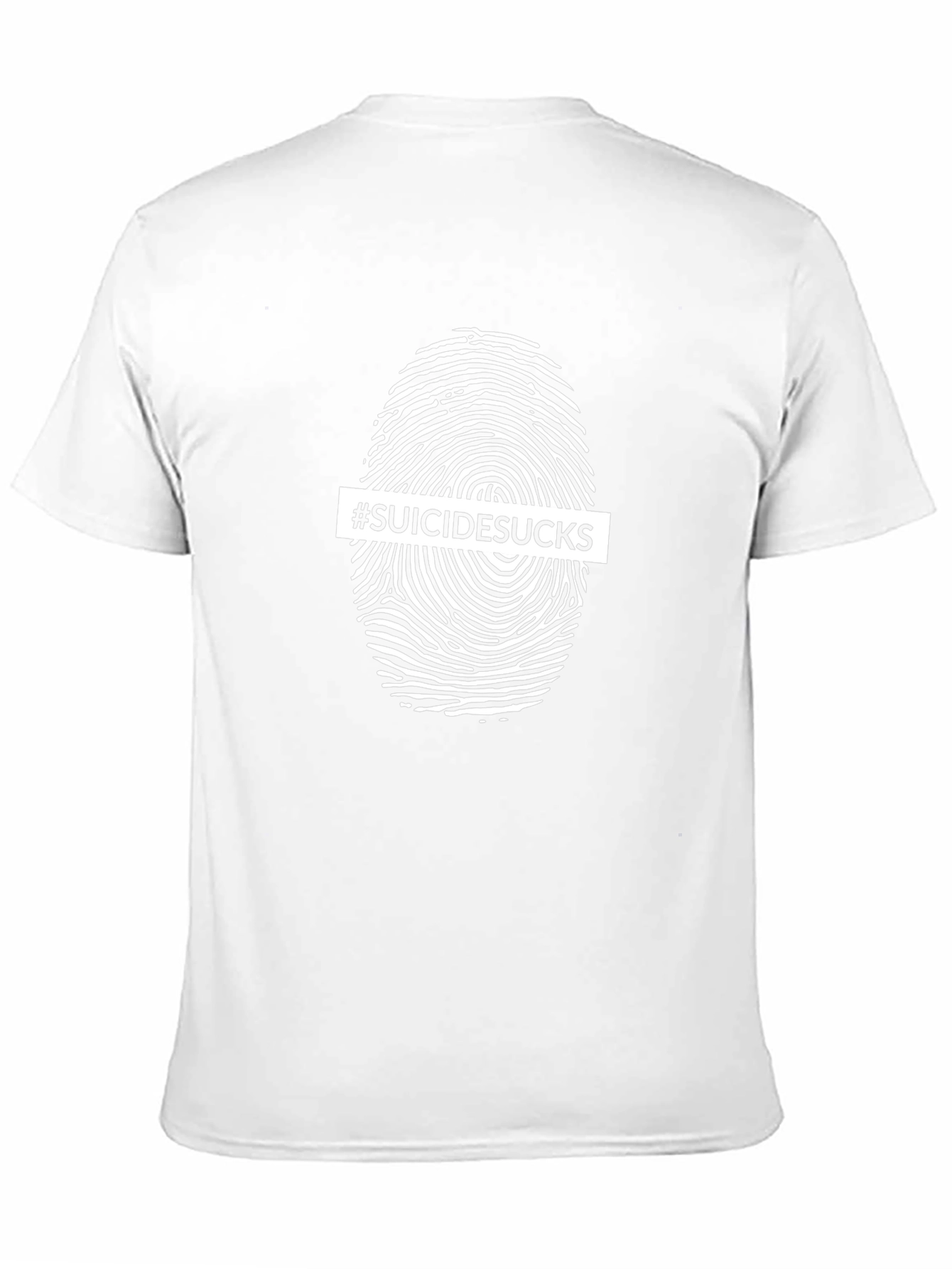 #SuicideSucks Fingerprint Graphic Tee - Black