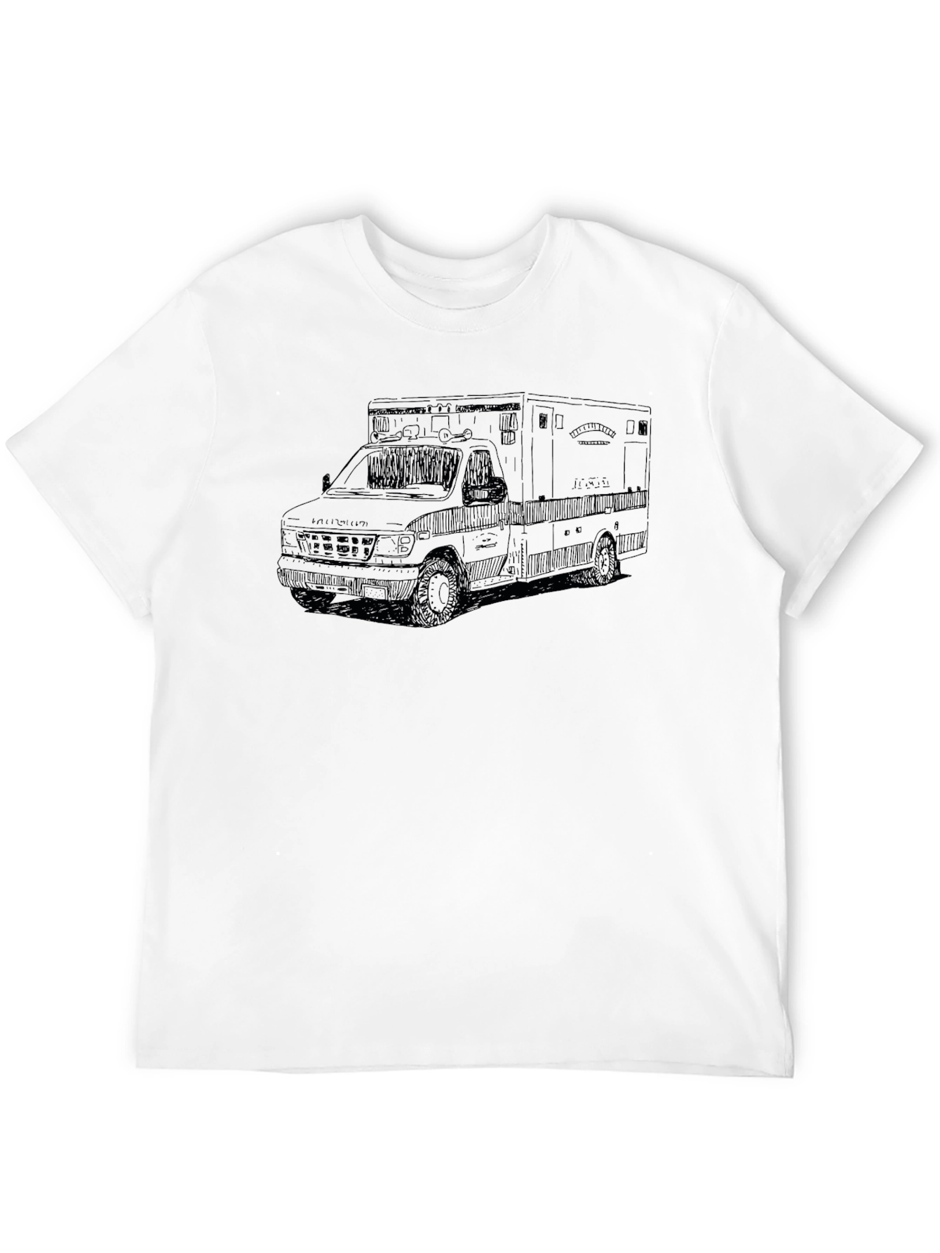 Ambulance Sketch Graphic Tee - Black