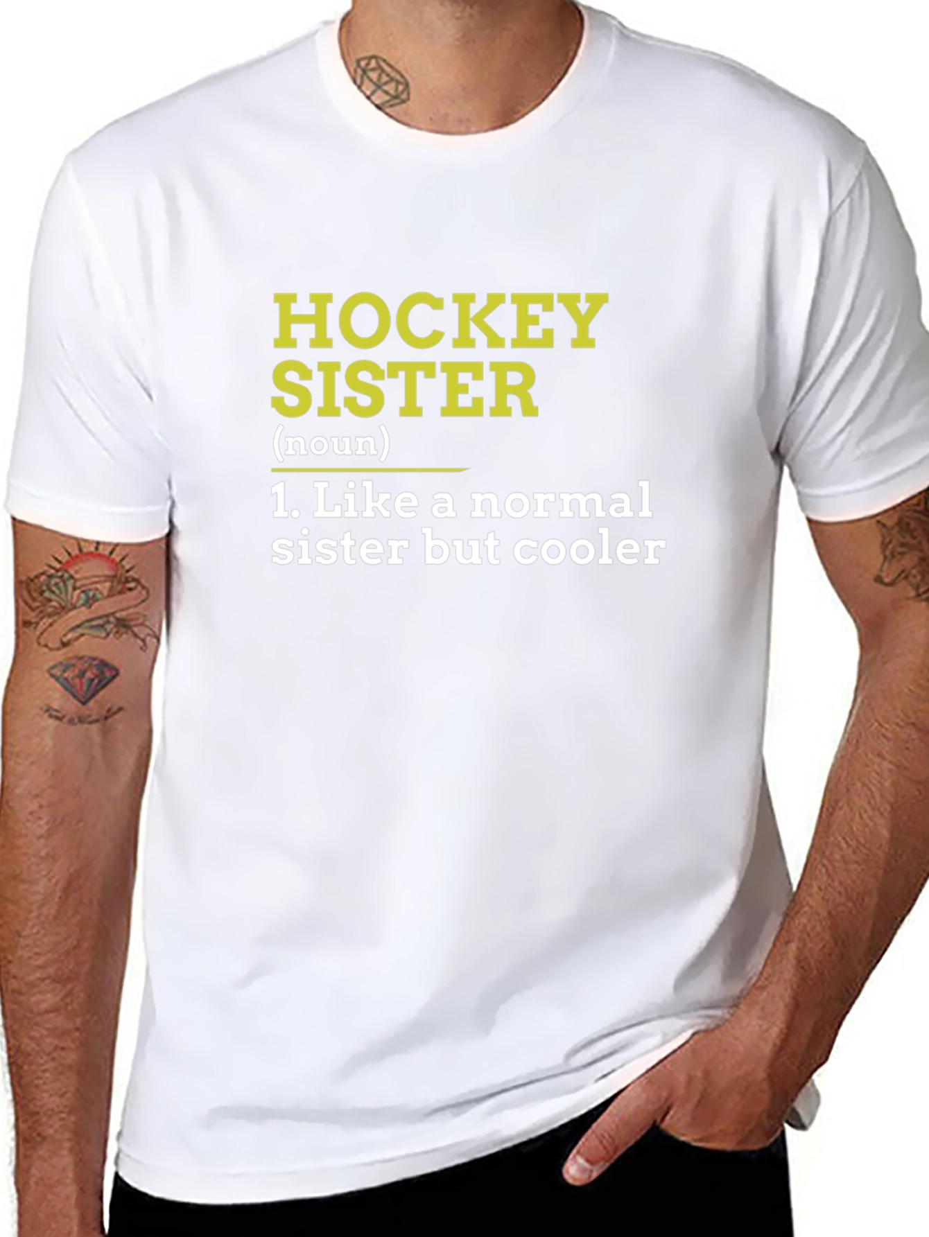 Hockey Sister Definition Black T-Shirt