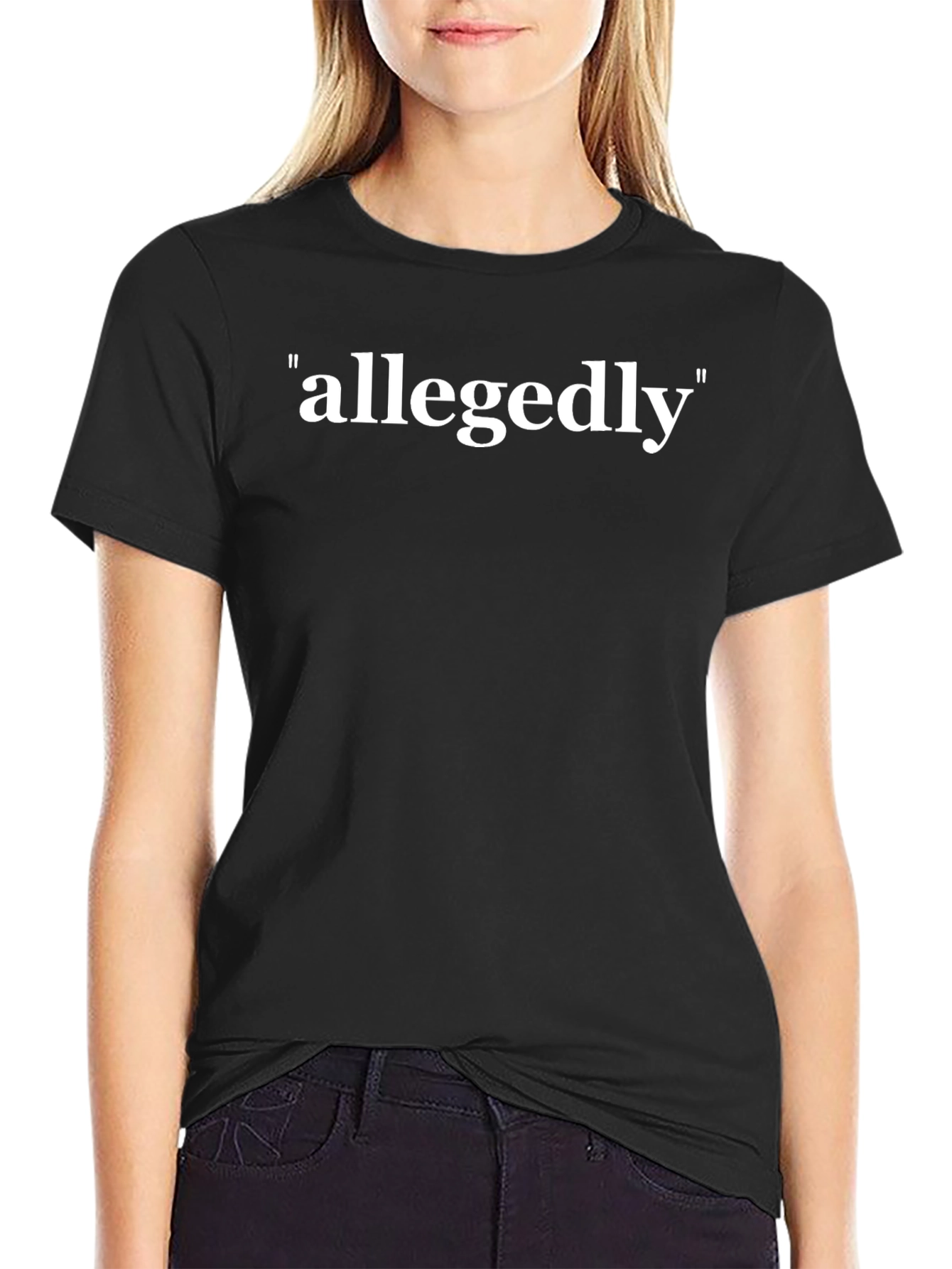 Allegedly Graphic T-Shirt - Comfortable Black Tee