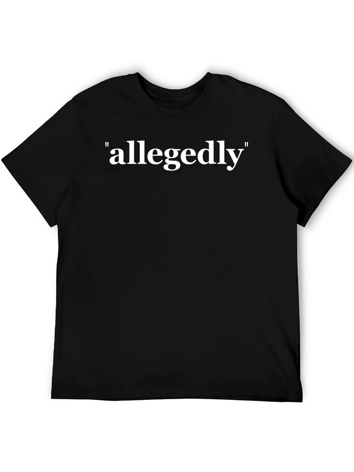 Allegedly Graphic T-Shirt - Comfortable Black Tee