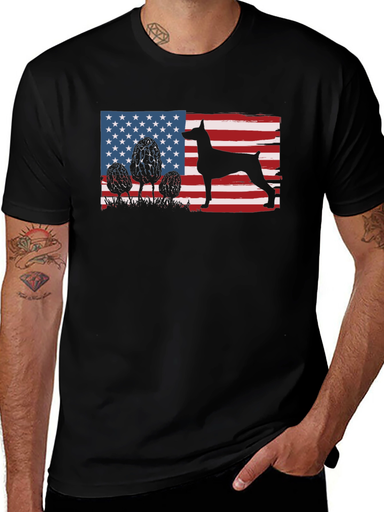 American Dog Flag T-Shirt - Patriotic Pet Lover Tee