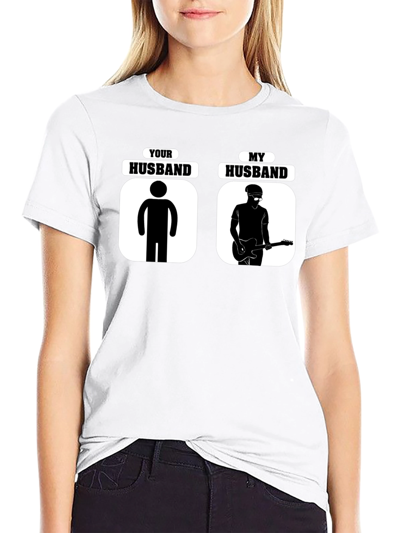 Humorous Your Husband vs. My Husband Graphic T-Shirt