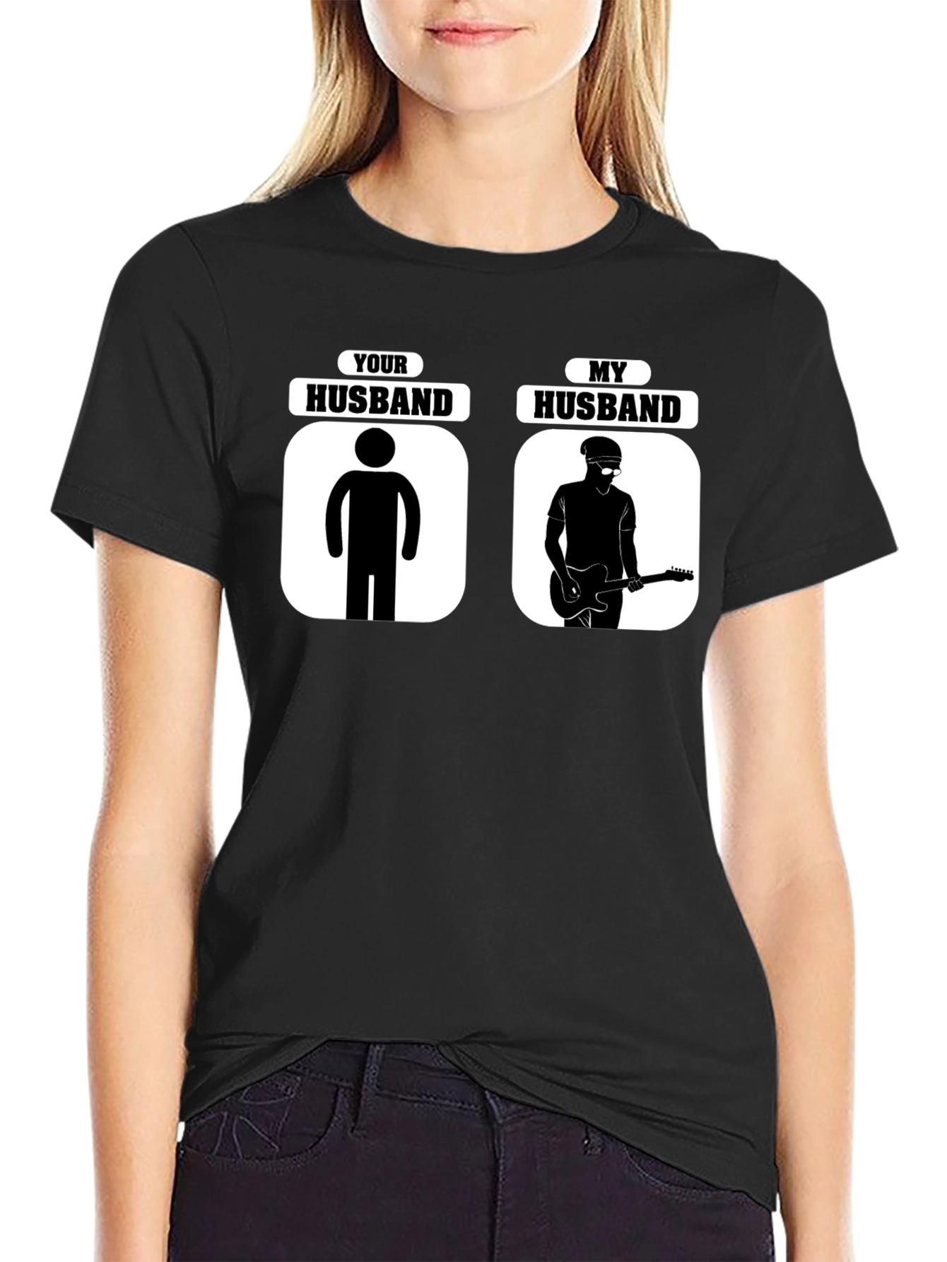 Humorous Your Husband vs. My Husband Graphic T-Shirt