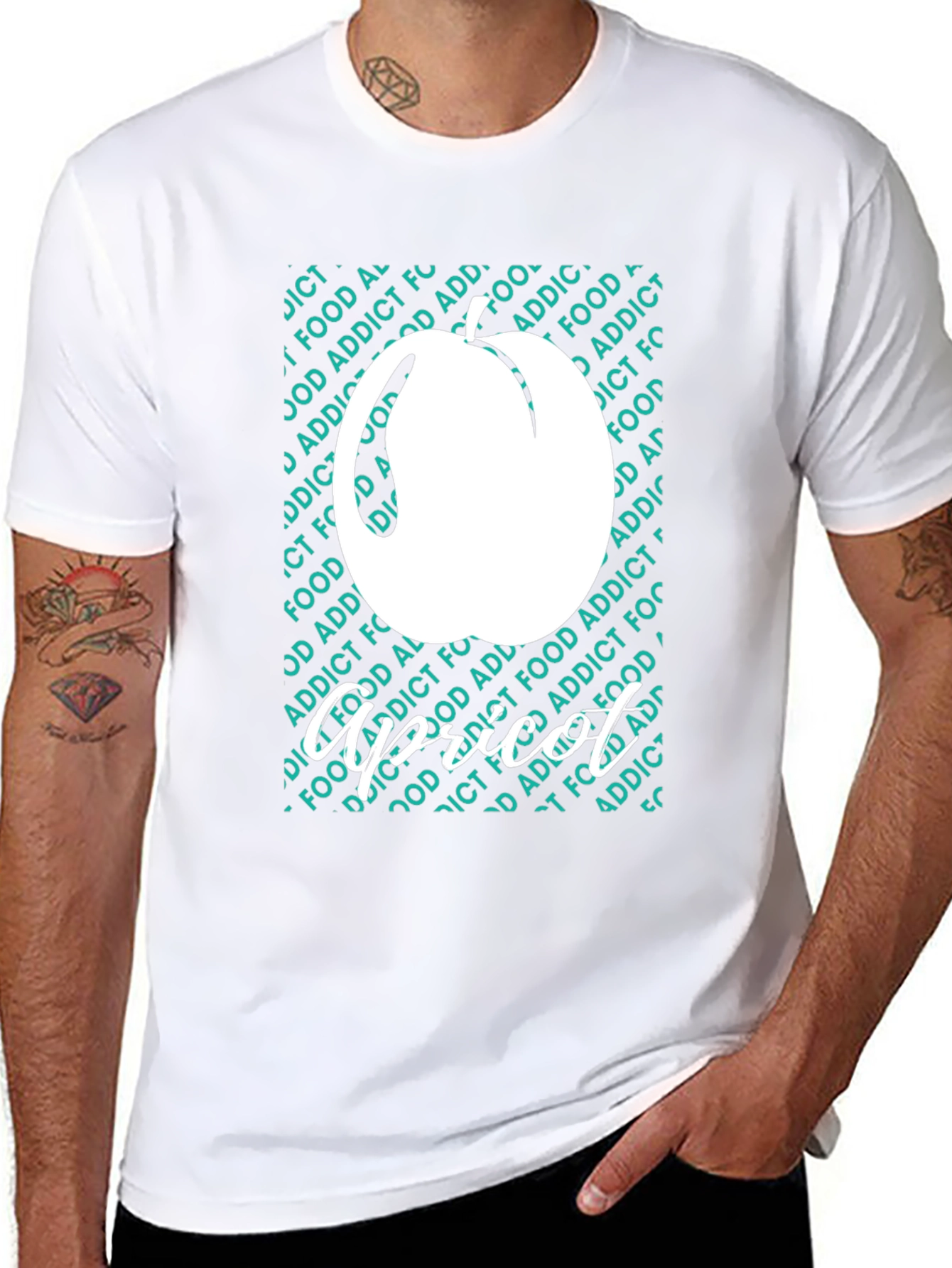 Apricot Foodie Addict Graphic T-Shirt